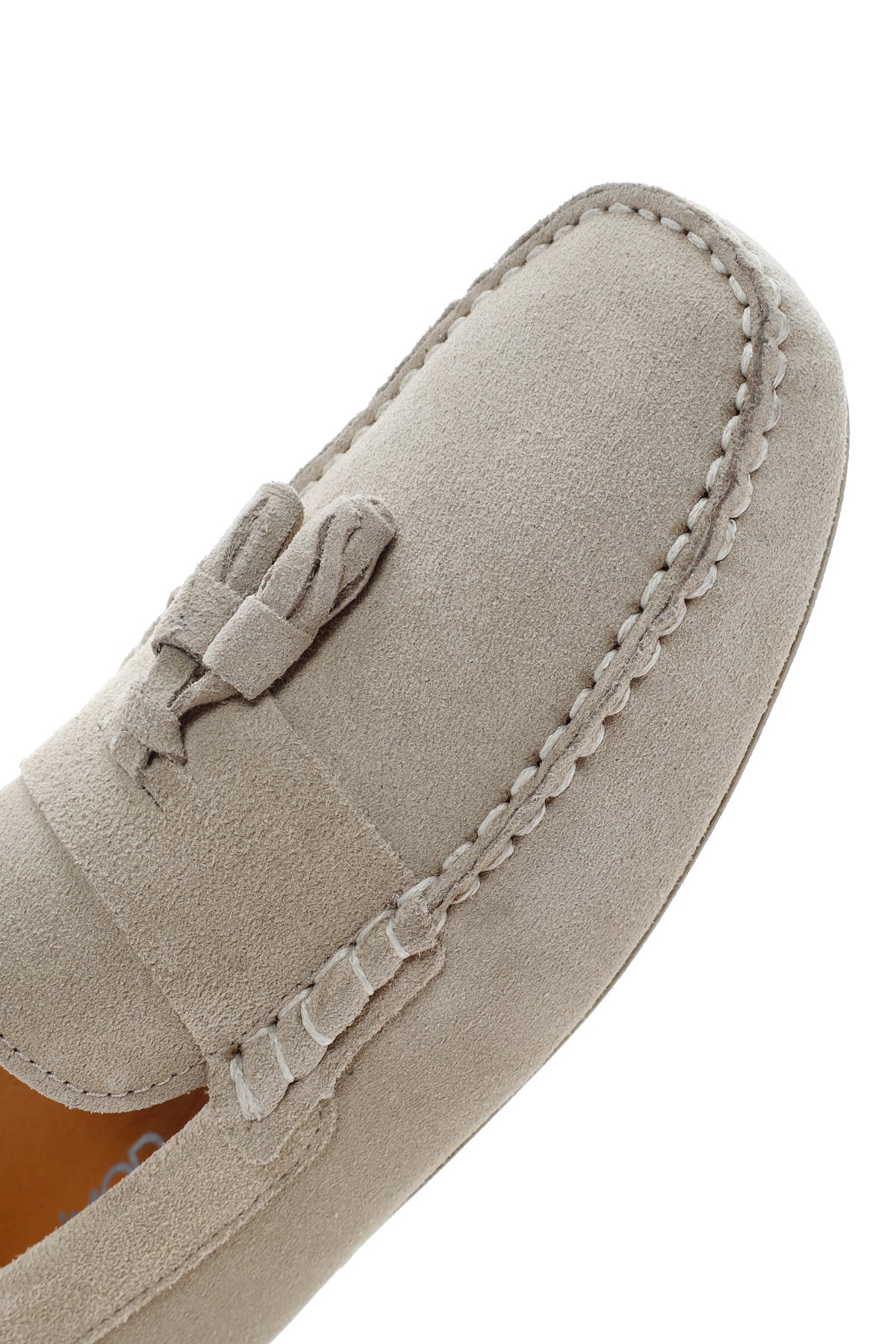 Erkek Bej Süet Deri Loafer - Image 10