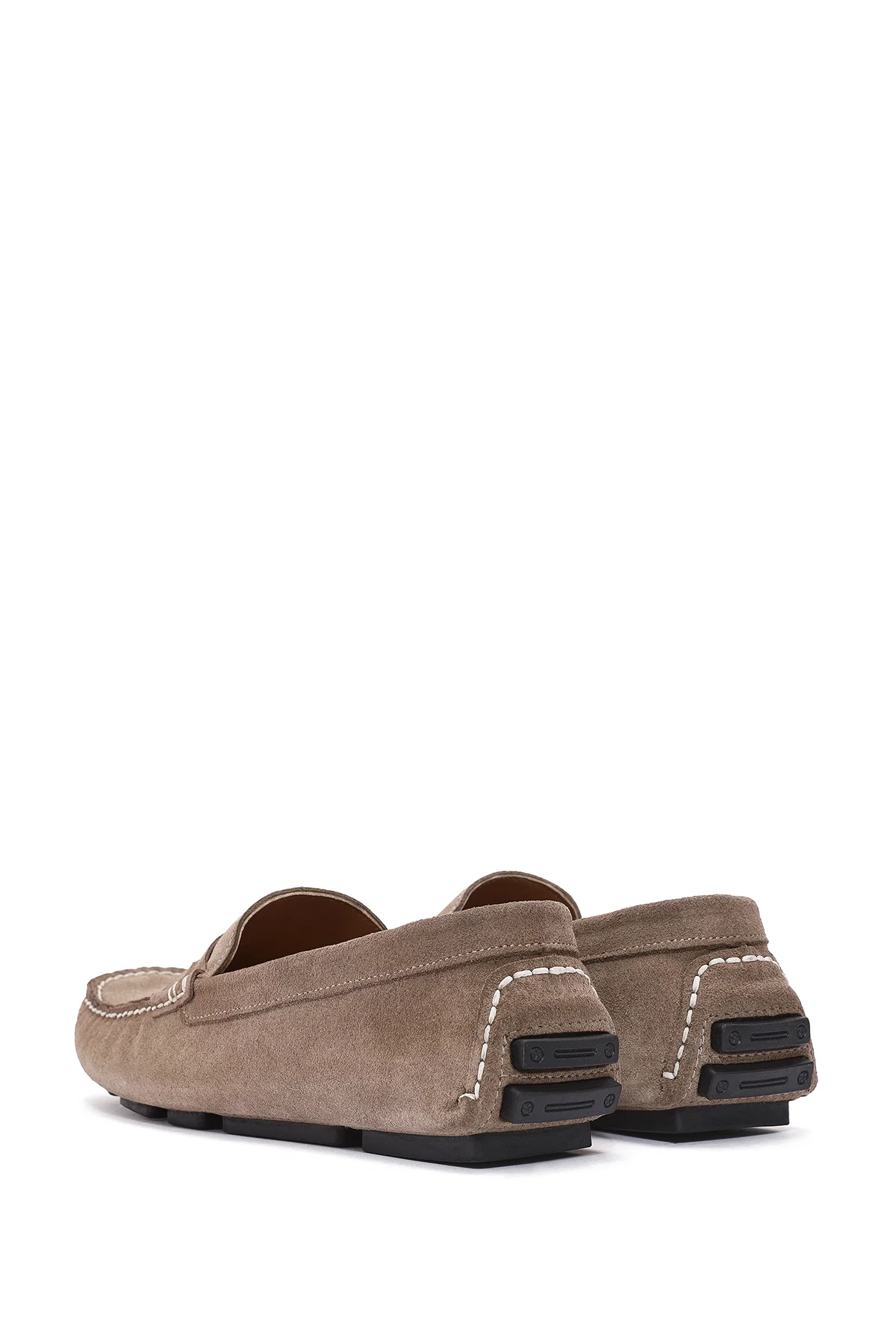 Erkek Bej Süet Deri Loafer - Image 5