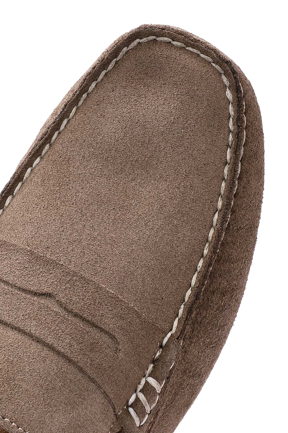 Erkek Bej Süet Deri Loafer - Image 8