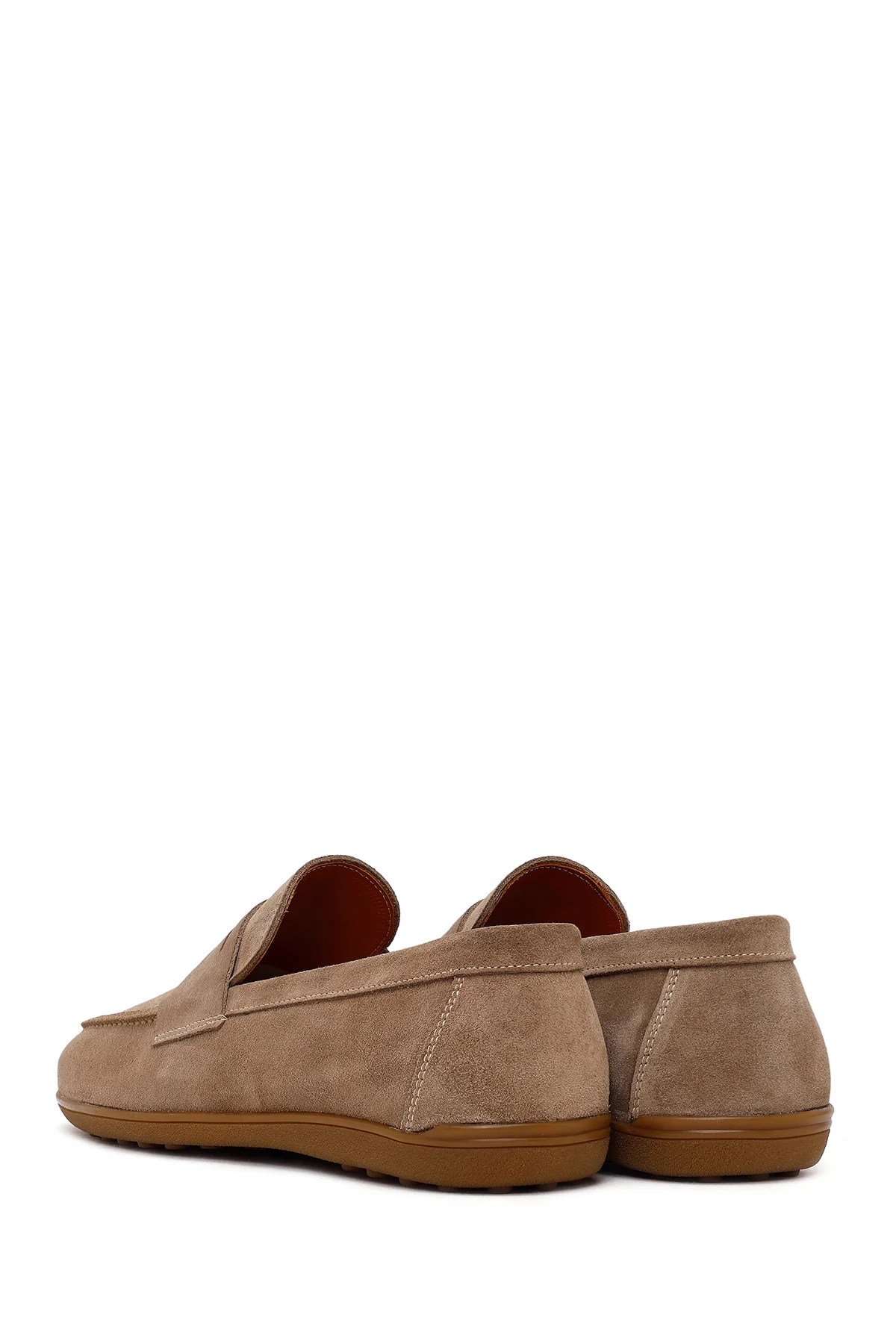 Erkek Bej Süet Deri Loafer - Image 6
