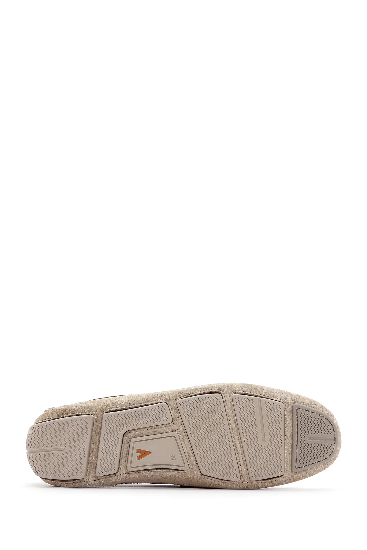 Erkek Bej Süet Deri Loafer - Image 5