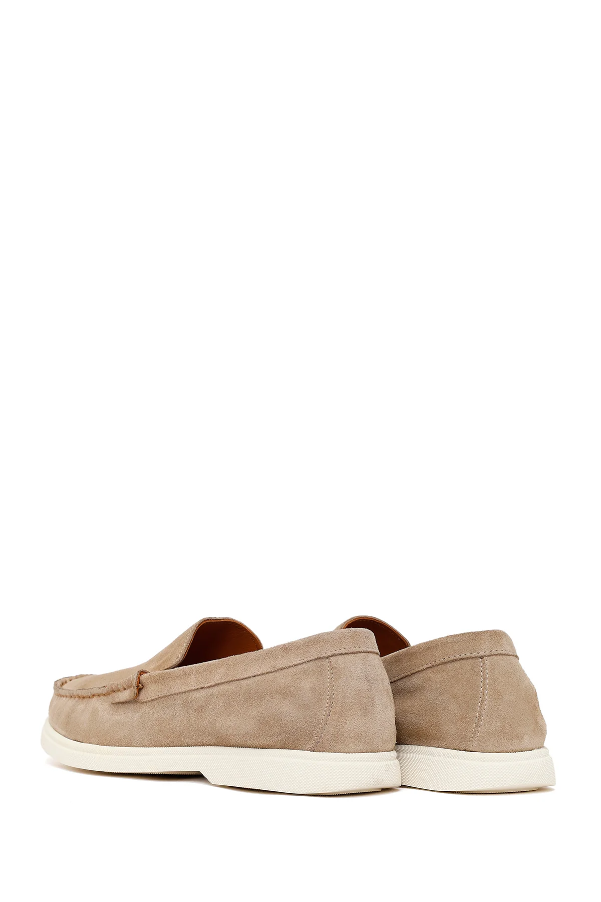 Erkek Bej Süet Deri Loafer - Image 6