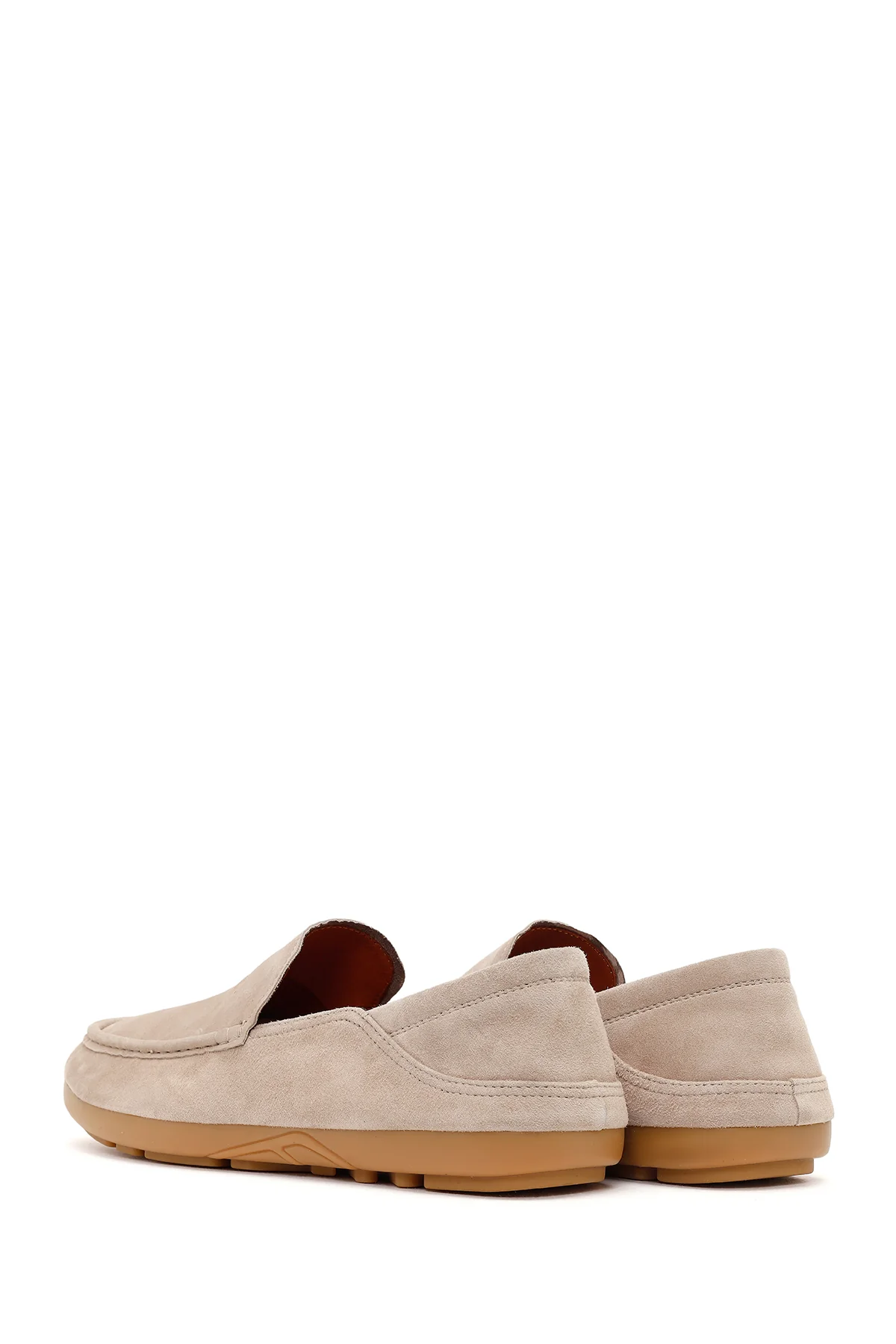 Erkek Bej Süet Deri Loafer - Image 6