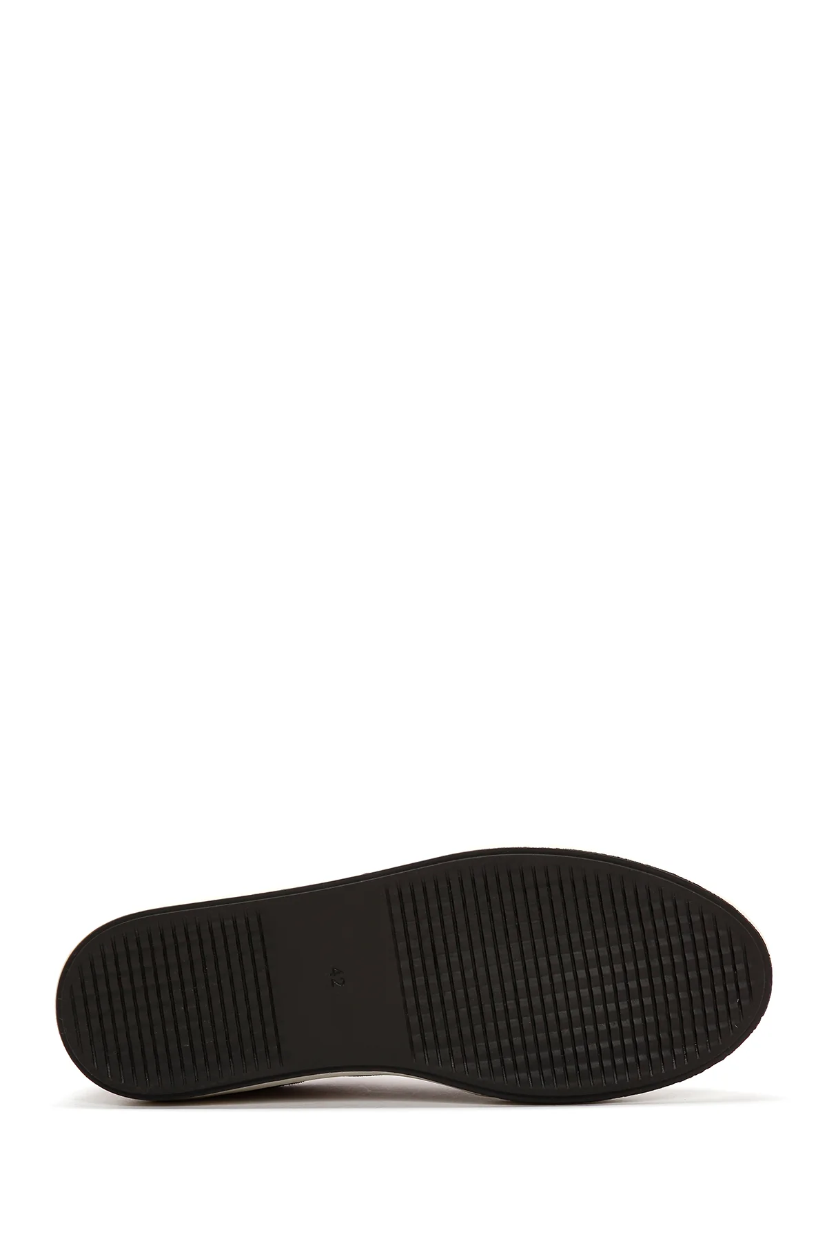 Erkek Bej Süet Deri Sneaker - Image 4