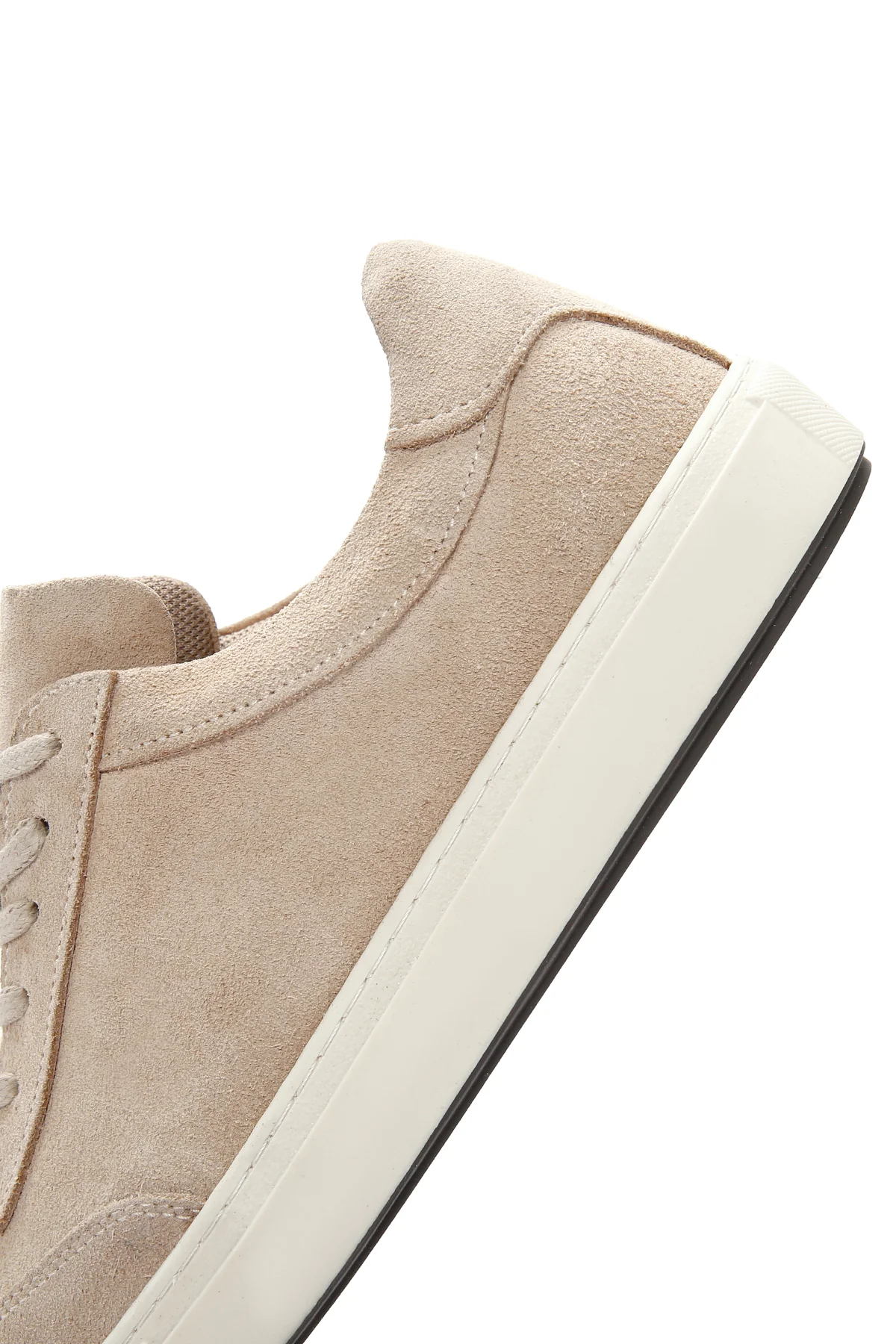 Erkek Bej Süet Deri Sneaker - Image 7