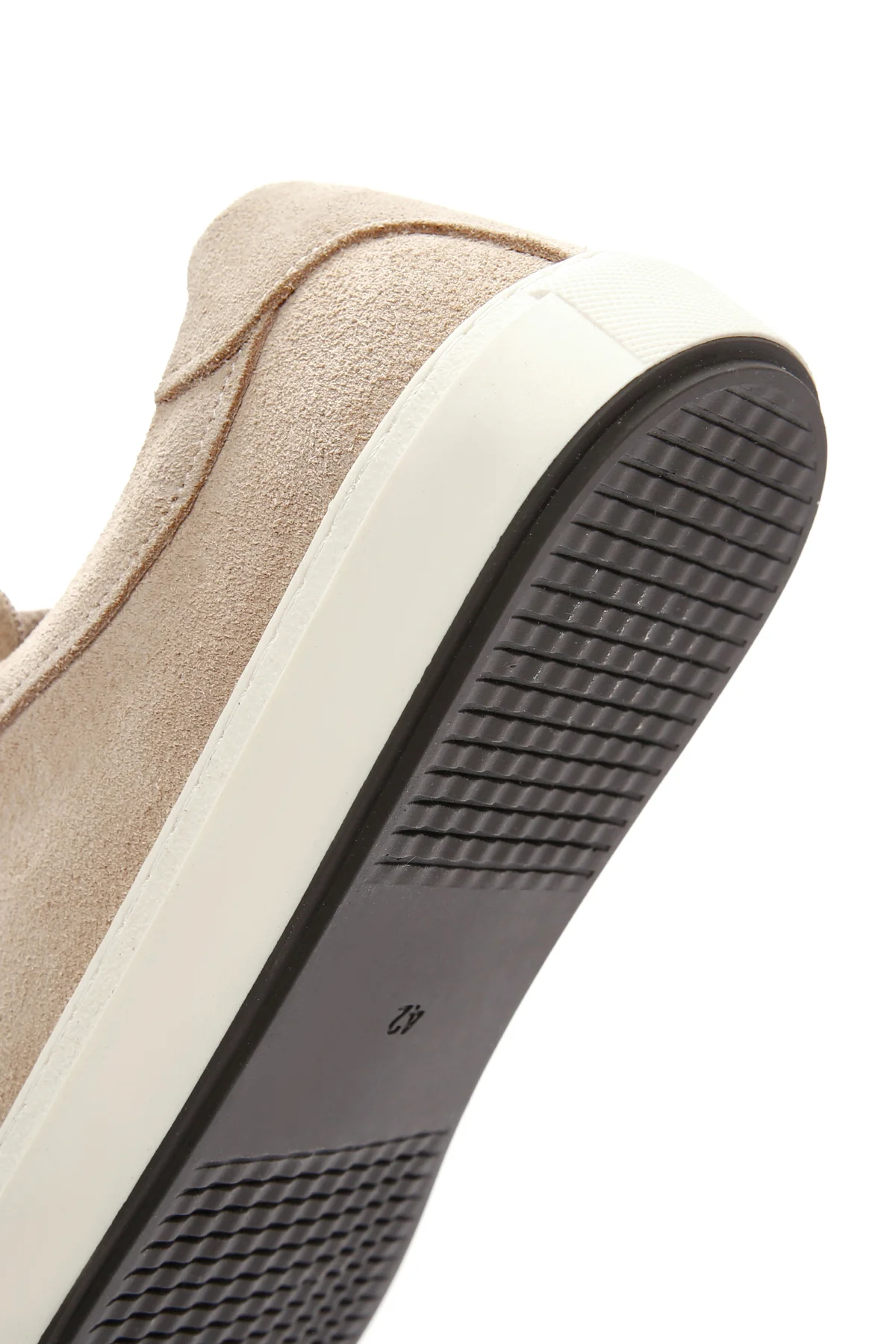 Erkek Bej Süet Deri Sneaker - Image 8