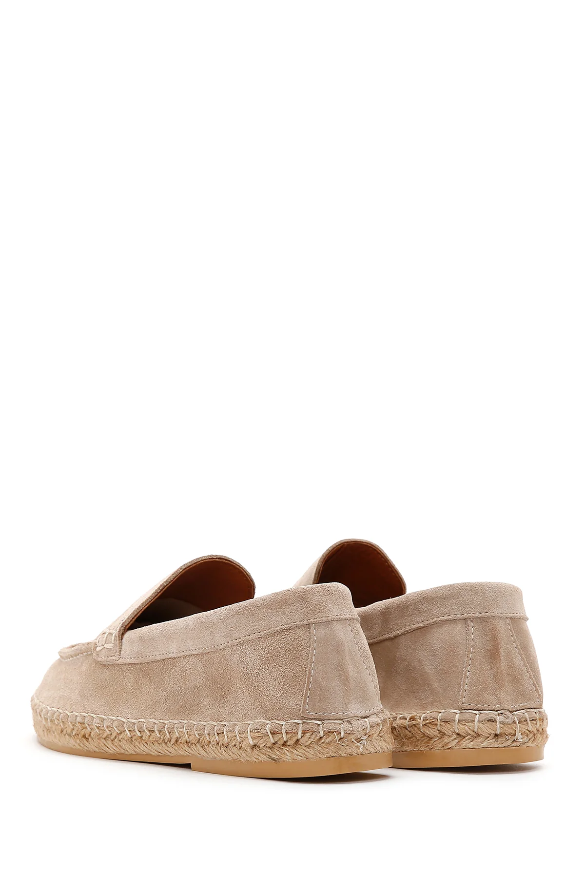 Erkek Bej Süet Espadril - Image 5