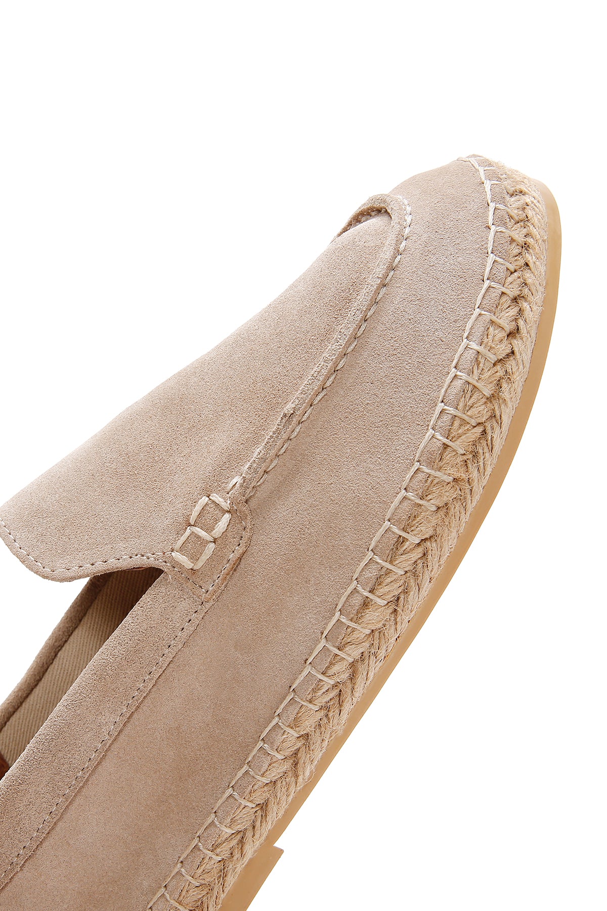 Erkek Bej Süet Espadril - Image 7