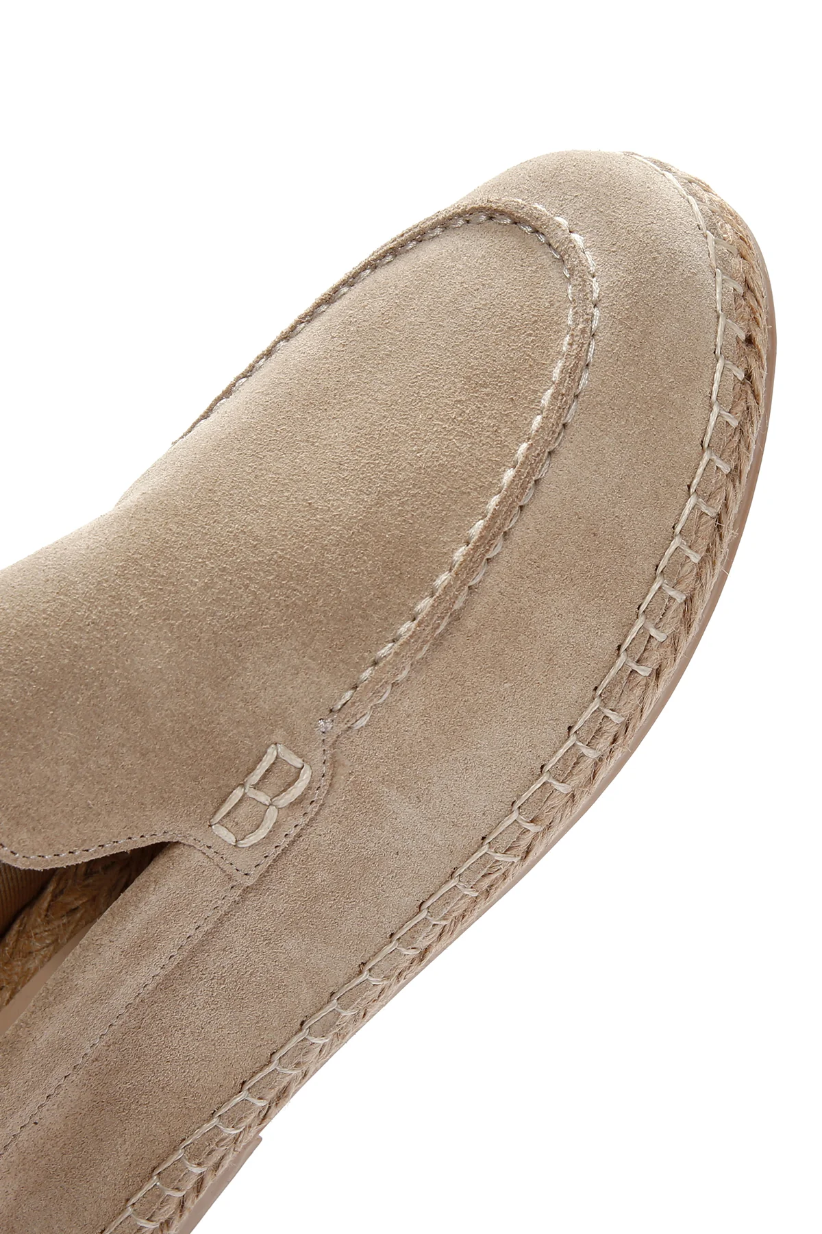 Erkek Bej Süet Espadril - Image 9