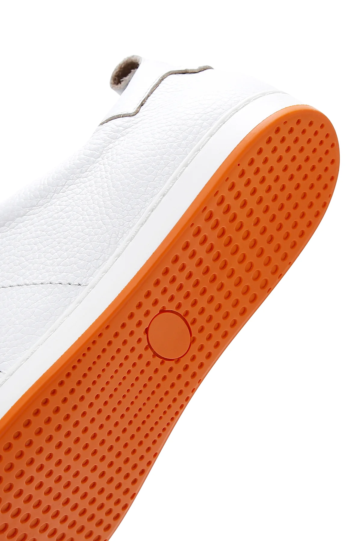 Erkek Beyaz Bağcıklı Deri Sneaker - Image 8