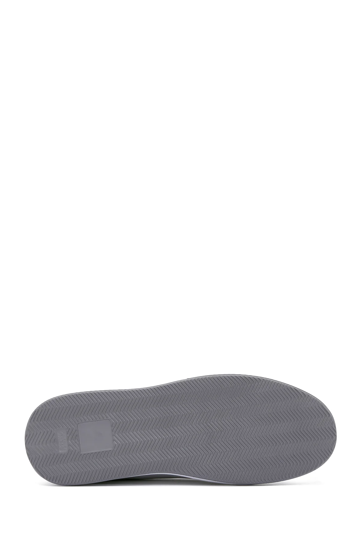 Erkek Beyaz Bağcıklı Deri Sneaker - Image 4