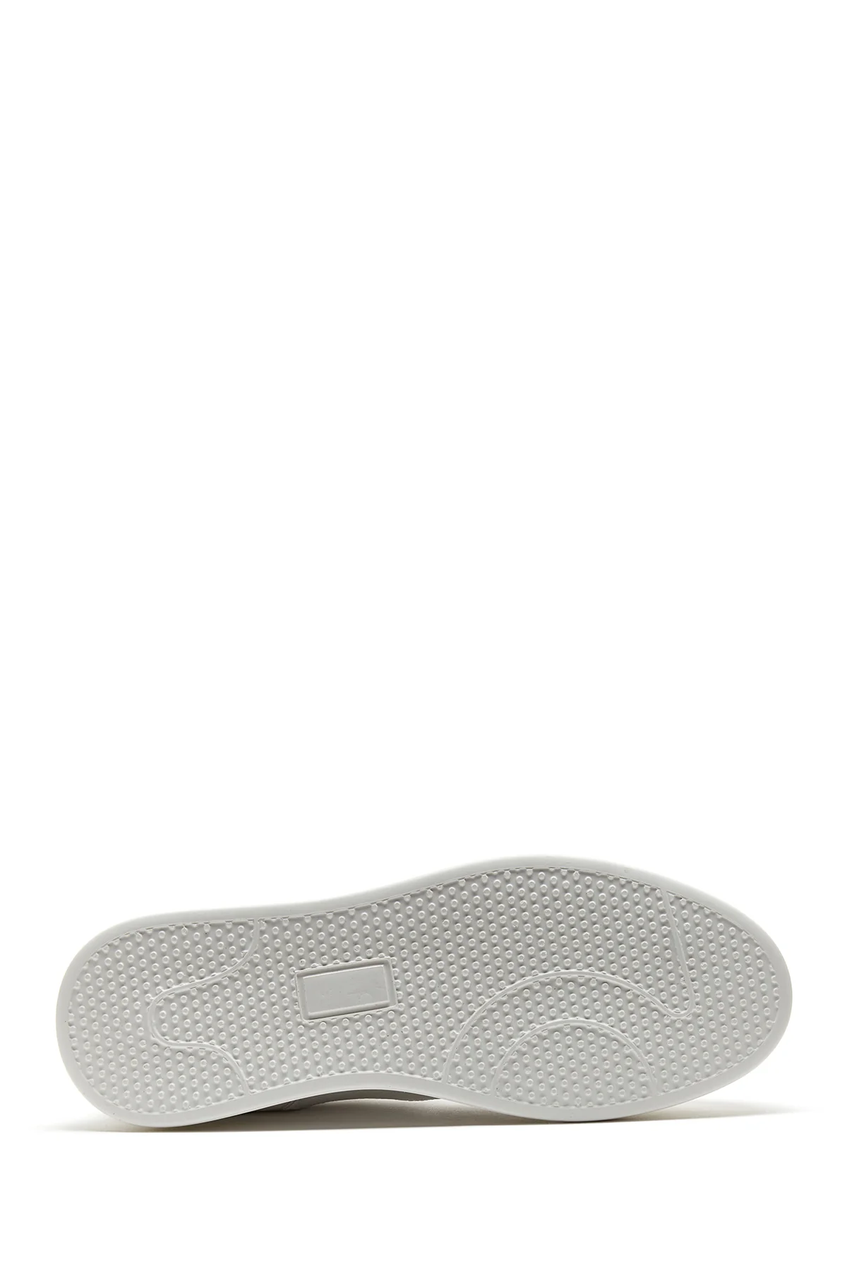 Erkek Beyaz Bağcıklı Deri Sneaker - Image 4