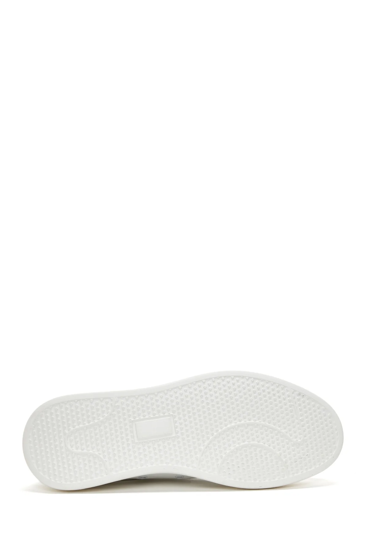 Erkek Beyaz Bağcıklı Deri Sneaker - Image 4