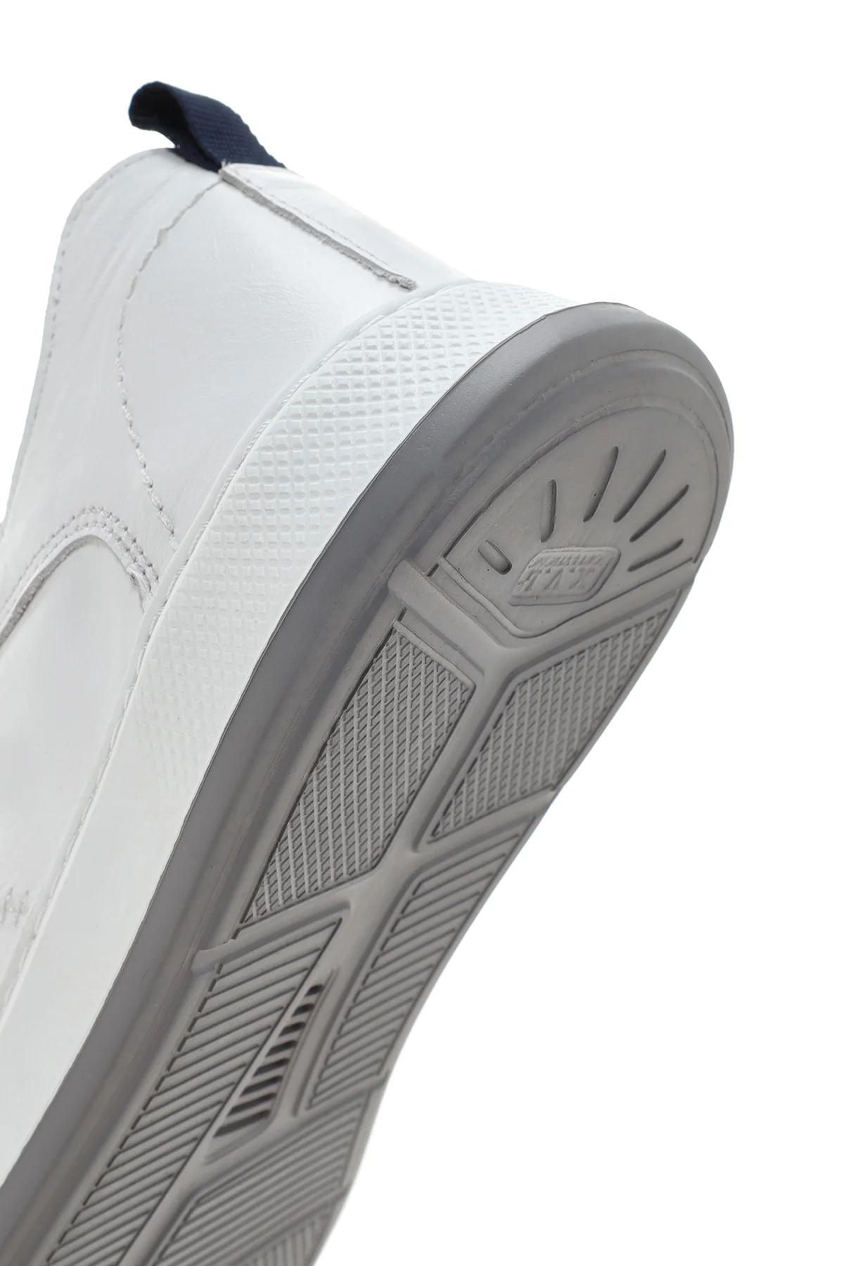 Erkek Beyaz Bağcıklı Deri Sneaker - Image 8