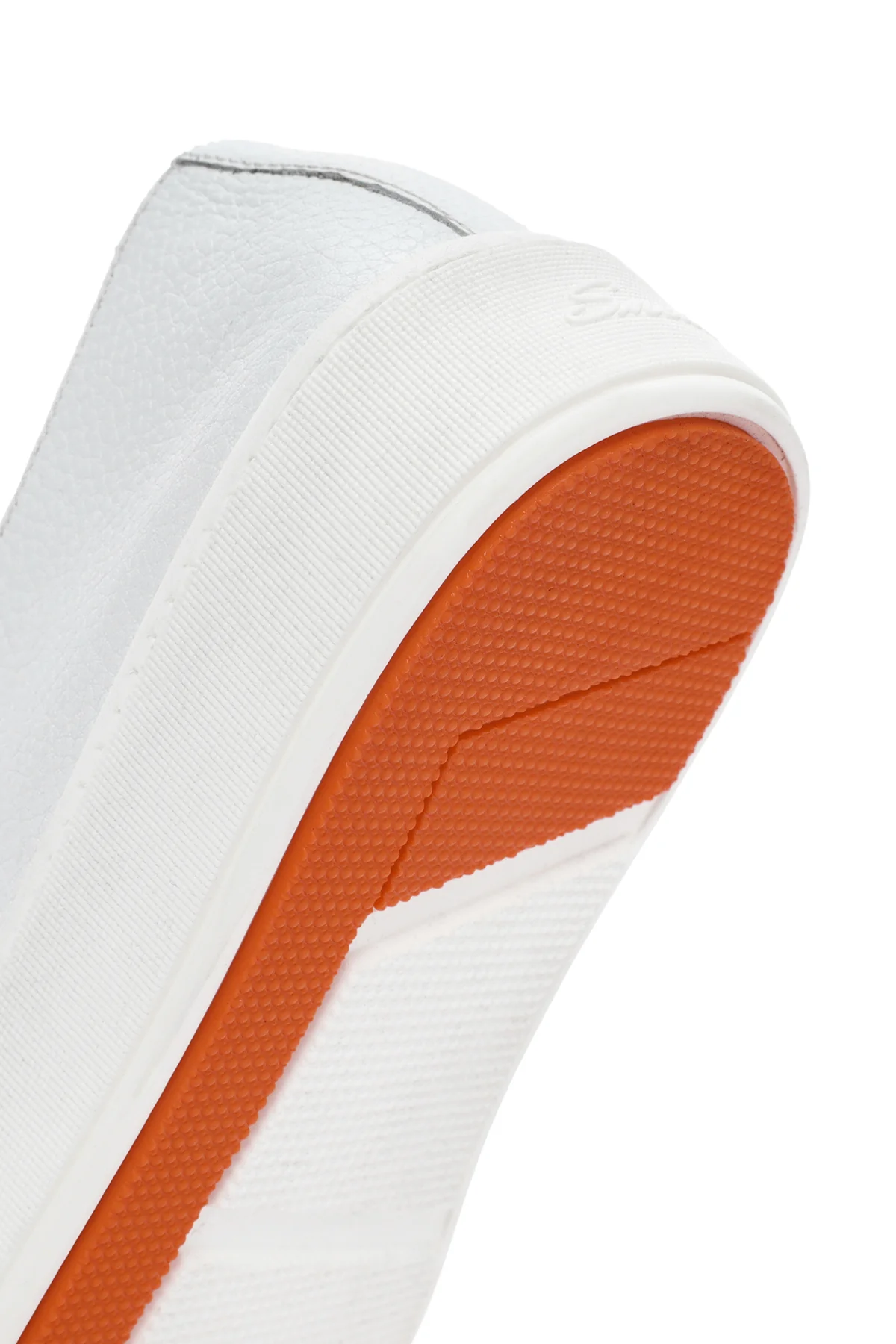 Erkek Beyaz Bağcıklı Deri Sneaker - Image 9