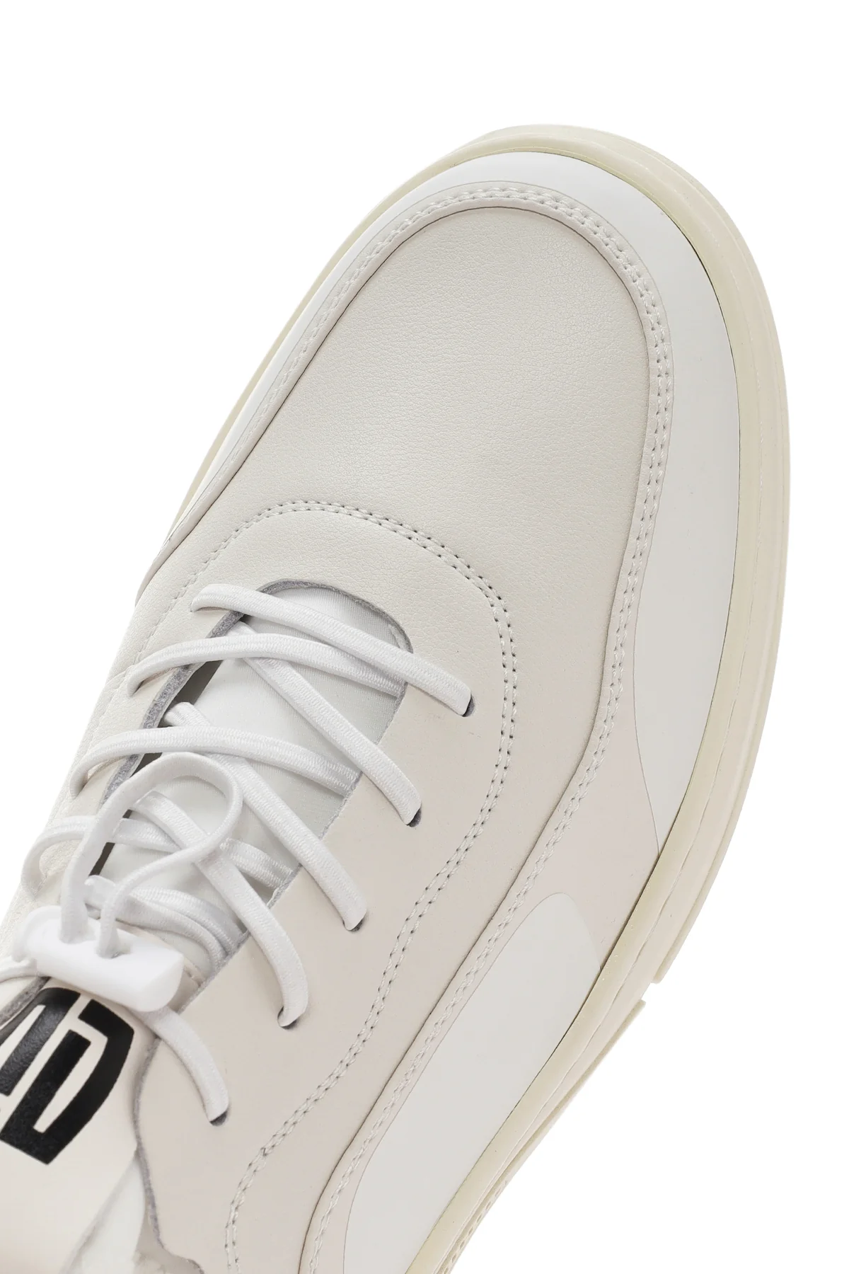Erkek Beyaz Bağcıklı Deri Sneaker - Image 11