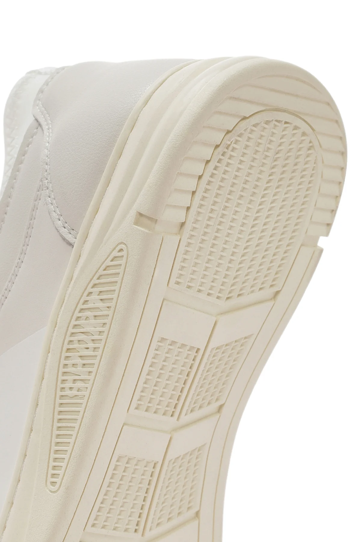 Erkek Beyaz Bağcıklı Deri Sneaker - Image 9