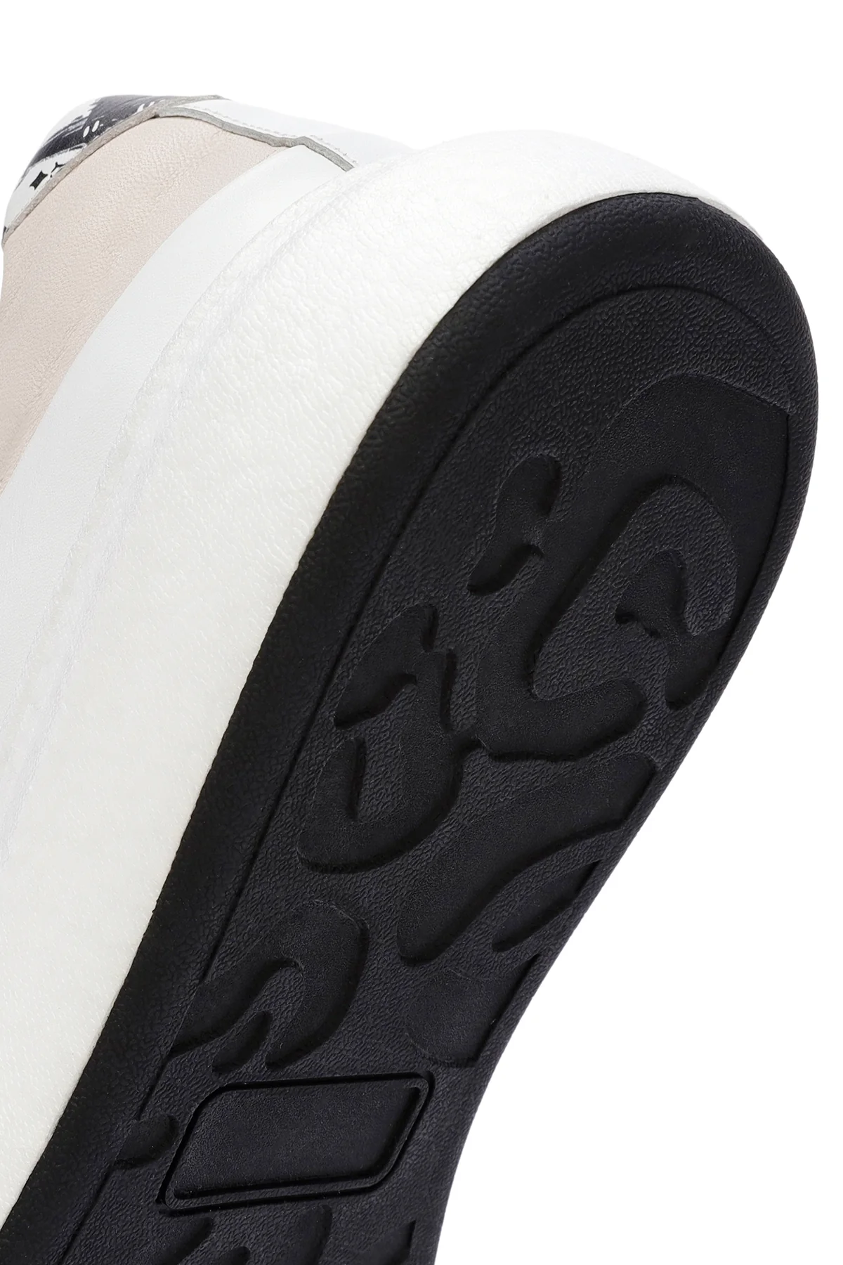 Erkek Beyaz Bağcıklı Deri Sneaker - Image 8