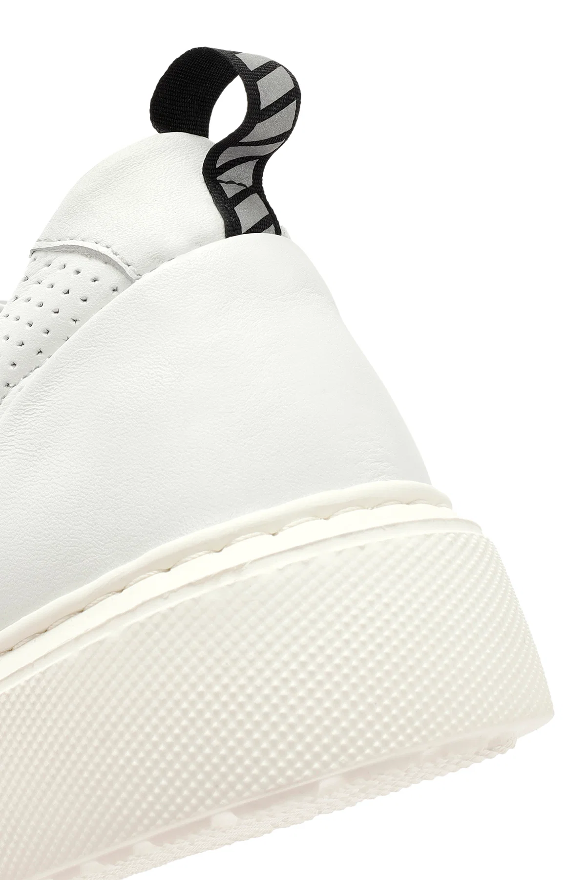 Erkek Beyaz Bağcıklı Deri Sneaker - Image 8