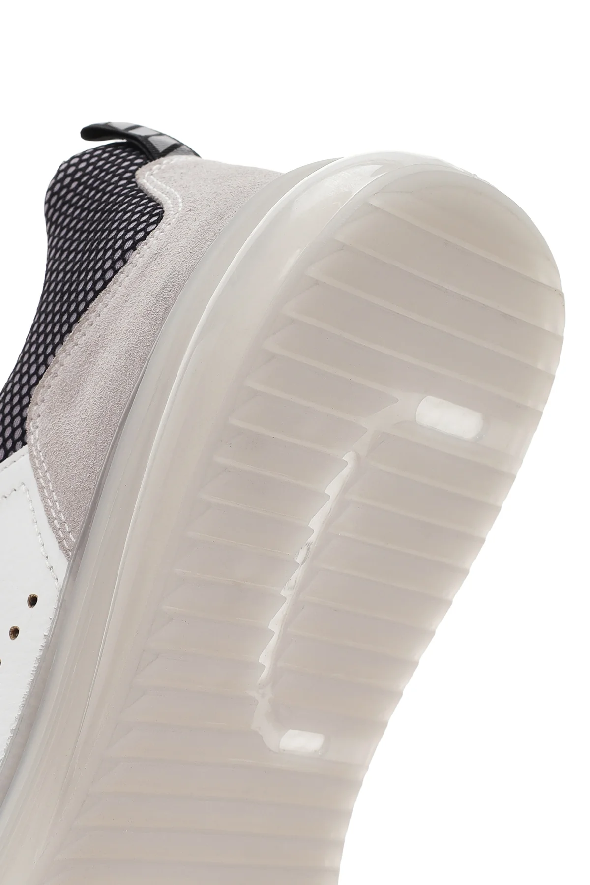 Erkek Beyaz Bağcıklı Deri Sneaker - Image 8