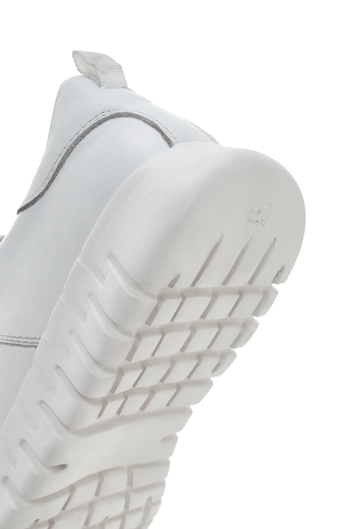 Erkek Beyaz Bağcıklı Deri Sneaker - Image 8