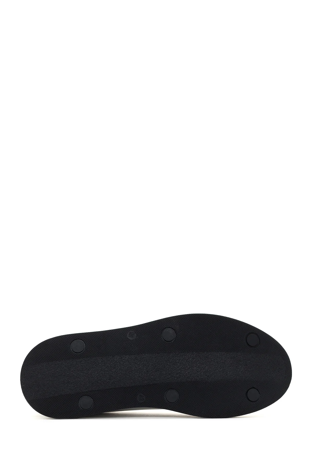 Erkek Beyaz Bağcıklı Deri Sneaker - Image 4