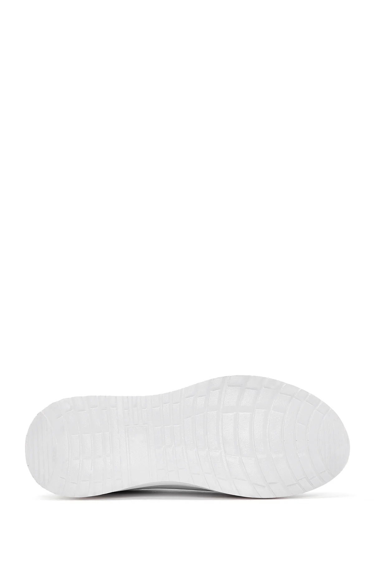 Erkek Beyaz Bağcıklı Deri Sneaker - Image 4
