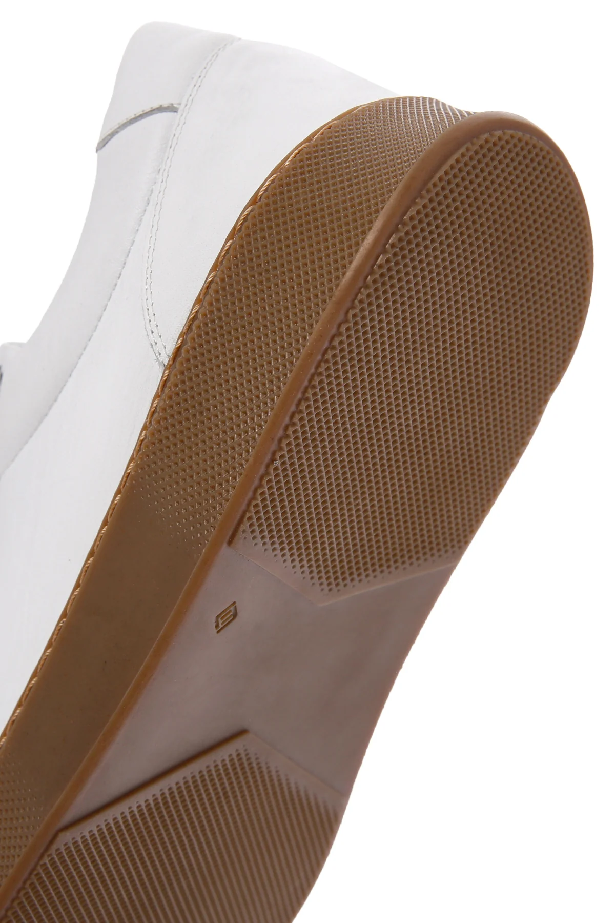 Erkek Beyaz Bağcıklı Deri Sneaker - Image 9