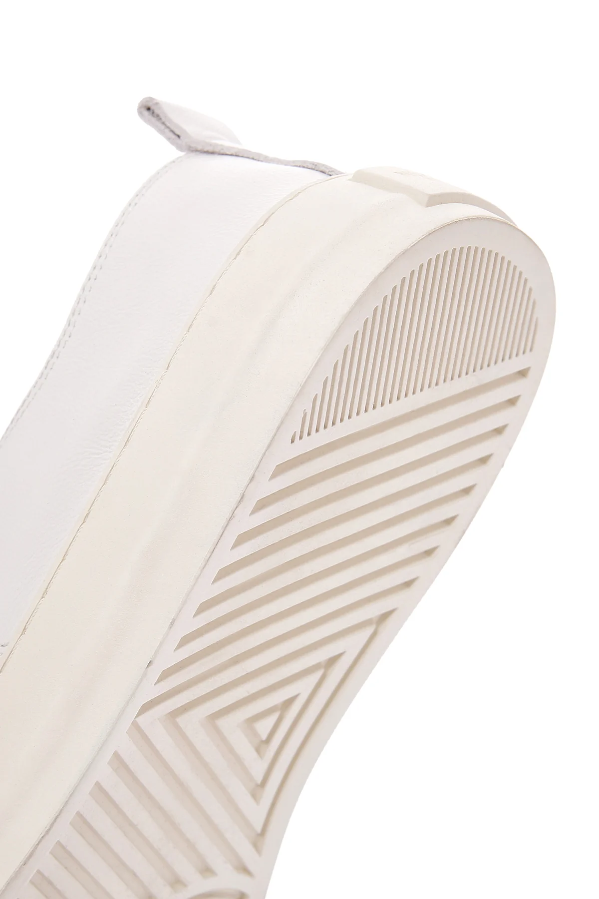 Erkek Beyaz Bağcıklı Deri Sneaker - Image 10