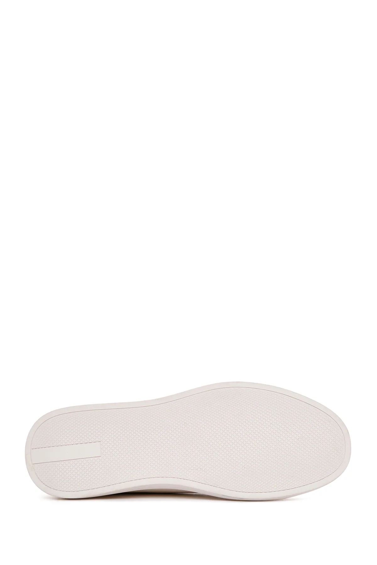 Erkek Beyaz Bağcıklı Deri Sneaker - Image 4