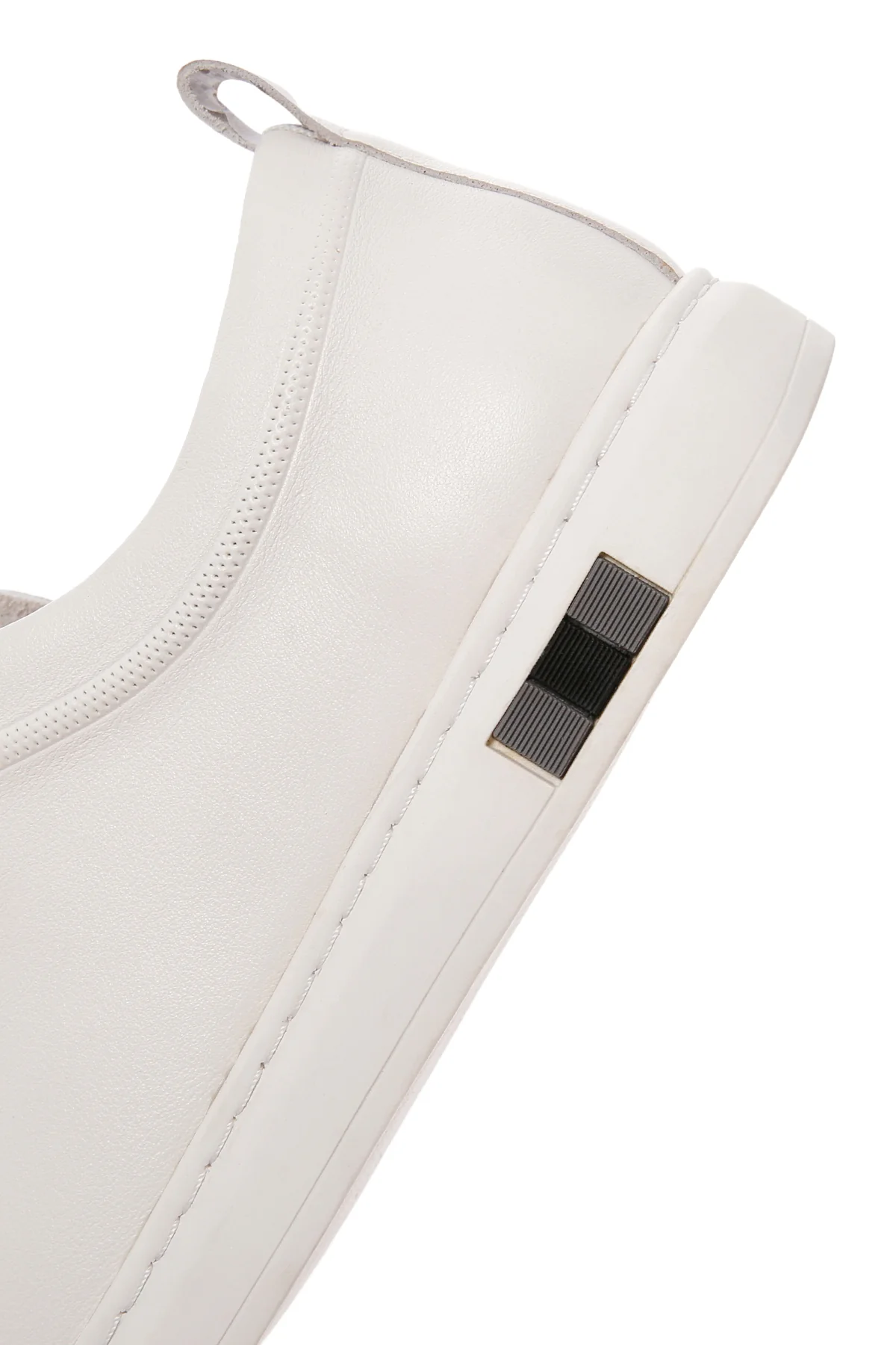 Erkek Beyaz Bağcıklı Deri Sneaker - Image 7