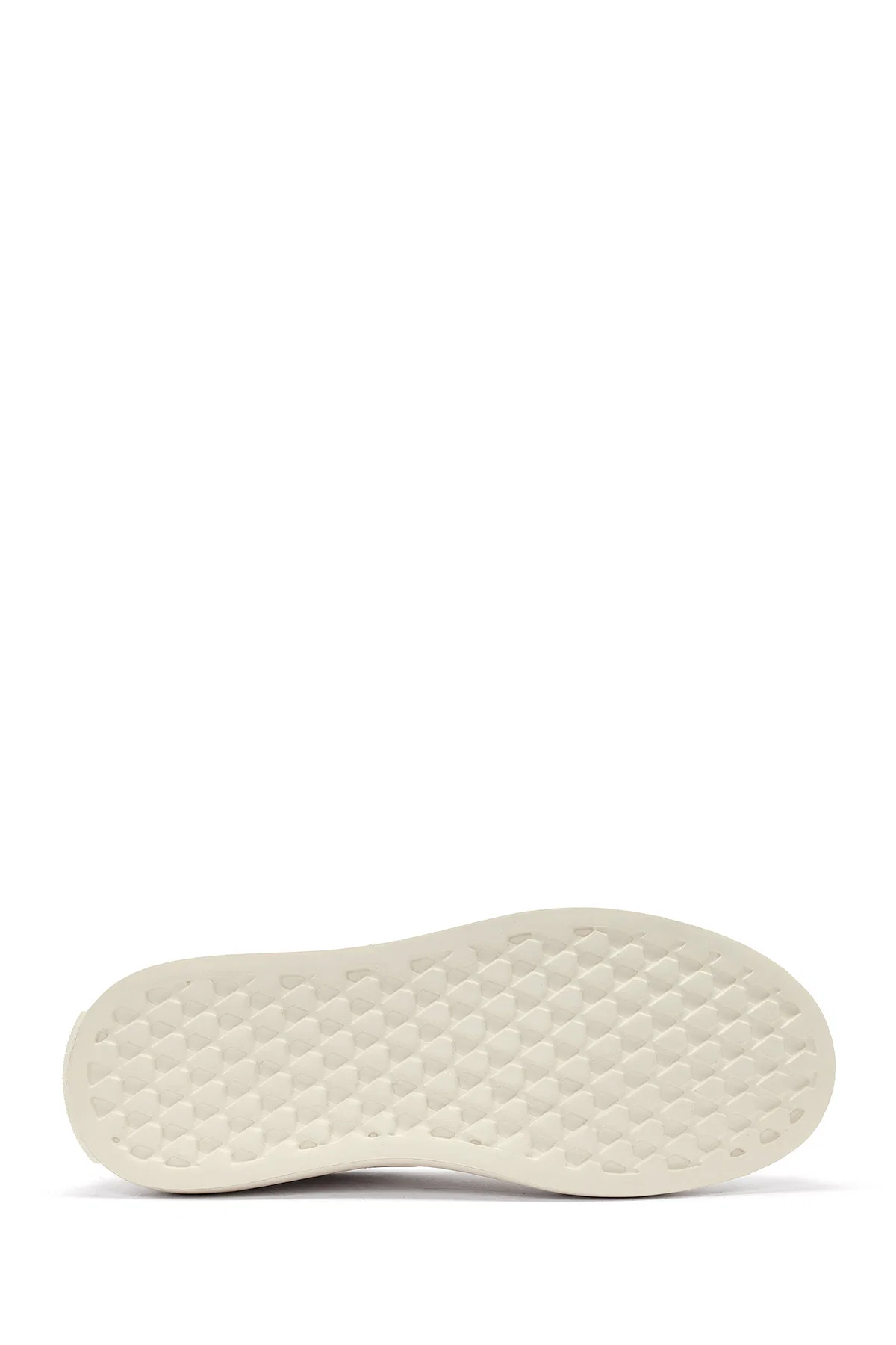 Erkek Beyaz Bağcıklı Deri Sneaker - Image 4