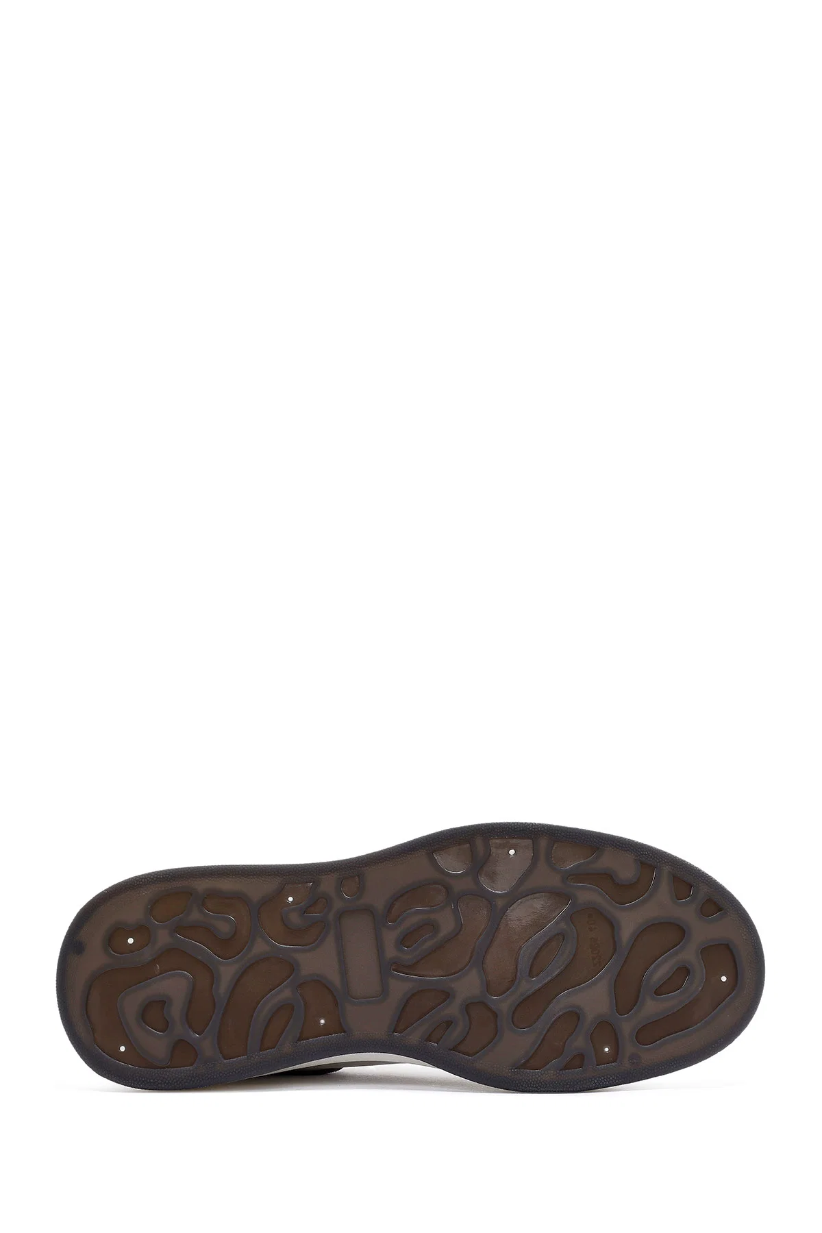 Erkek Beyaz Bağcıklı Deri Sneaker - Image 4