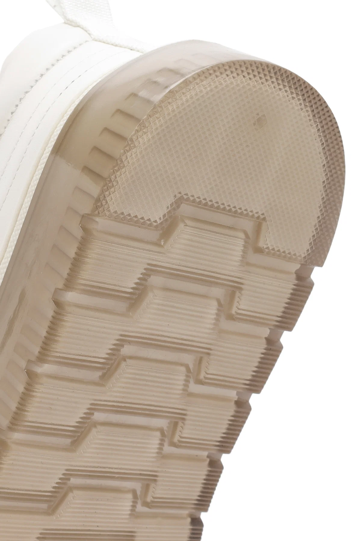 Erkek Beyaz Bağcıklı Deri Sneaker - Image 8