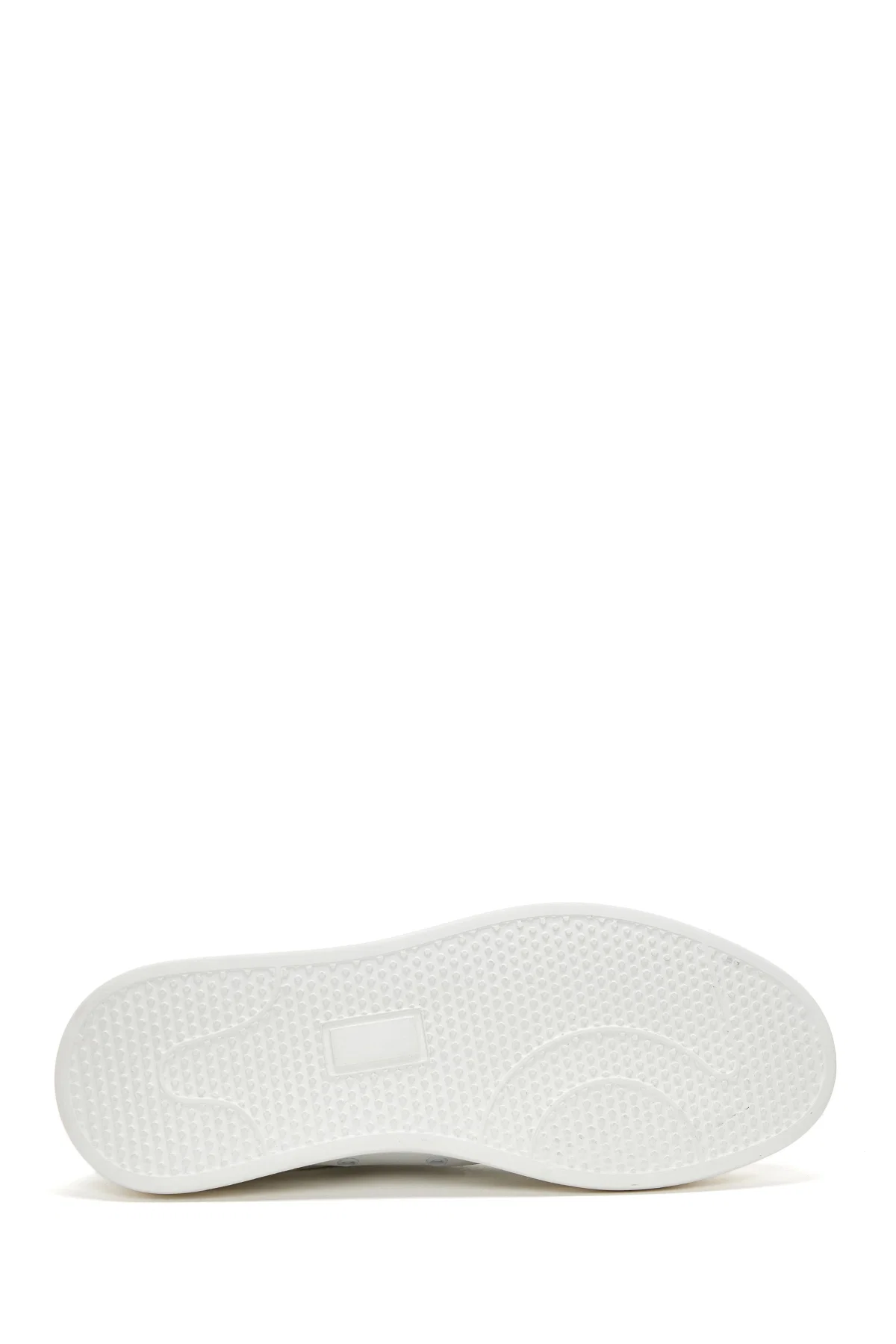 Erkek Beyaz Bağcıklı Deri Sneaker - Image 4