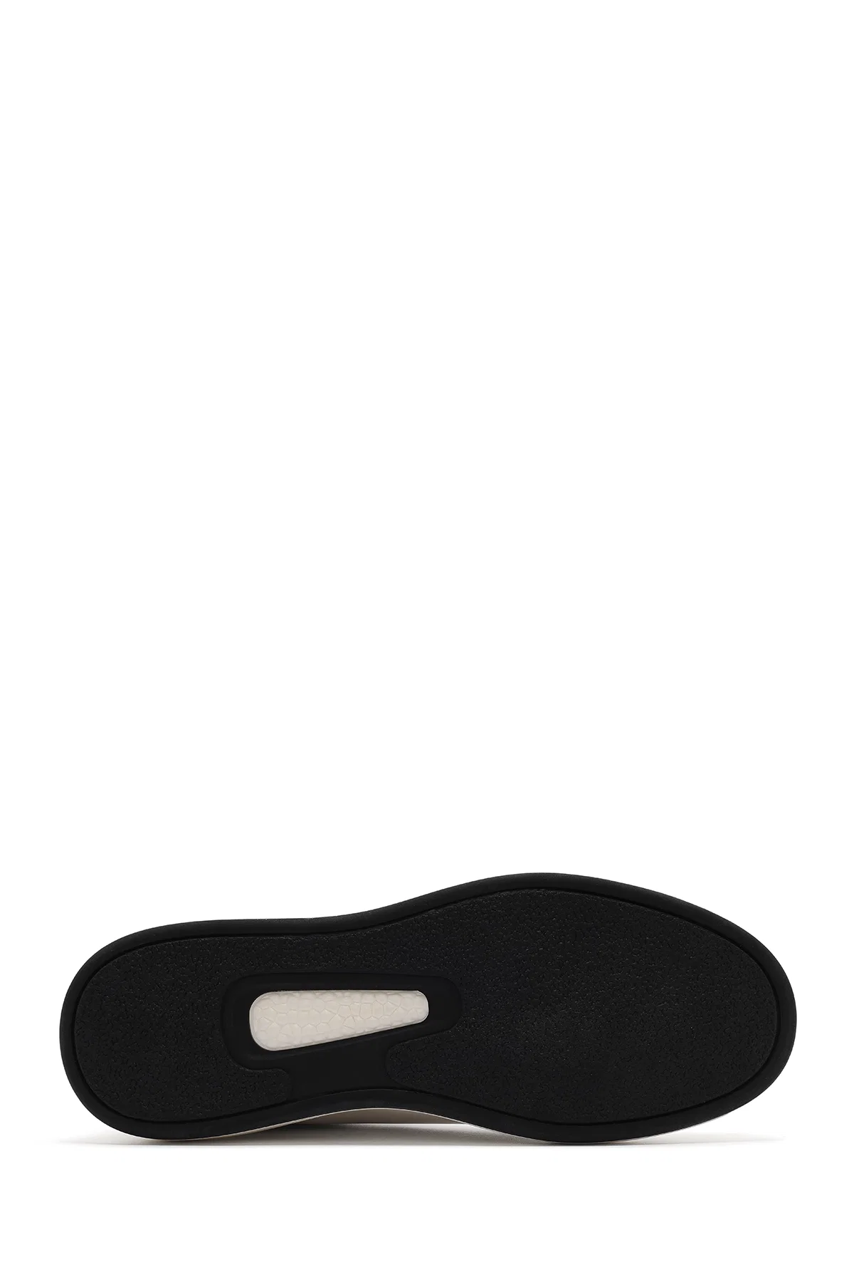 Erkek Beyaz Bağcıklı Deri Sneaker - Image 4