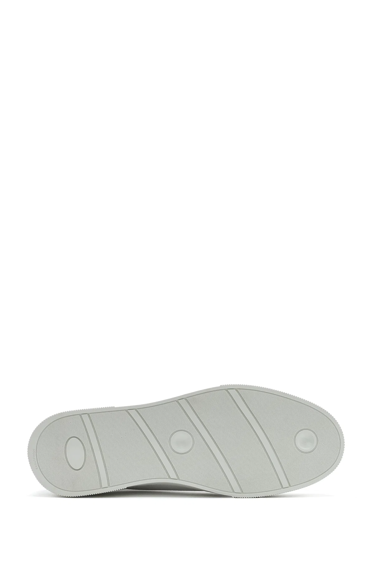 Erkek Beyaz Bağcıklı Deri Sneaker - Image 4