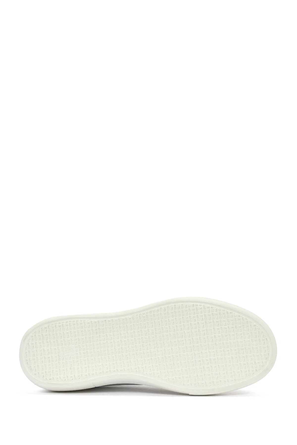 Erkek Beyaz Bağcıklı Deri Sneaker - Image 4