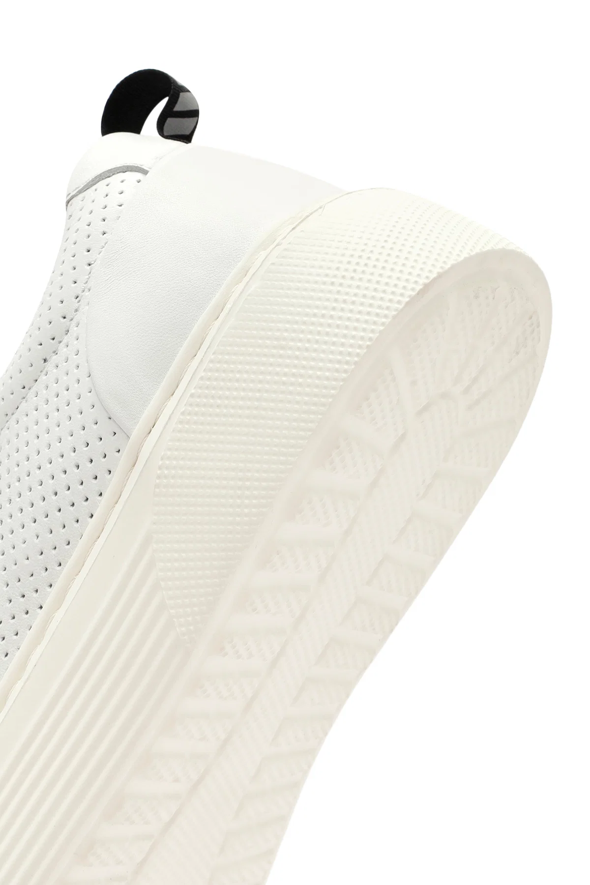 Erkek Beyaz Bağcıklı Deri Sneaker - Image 11