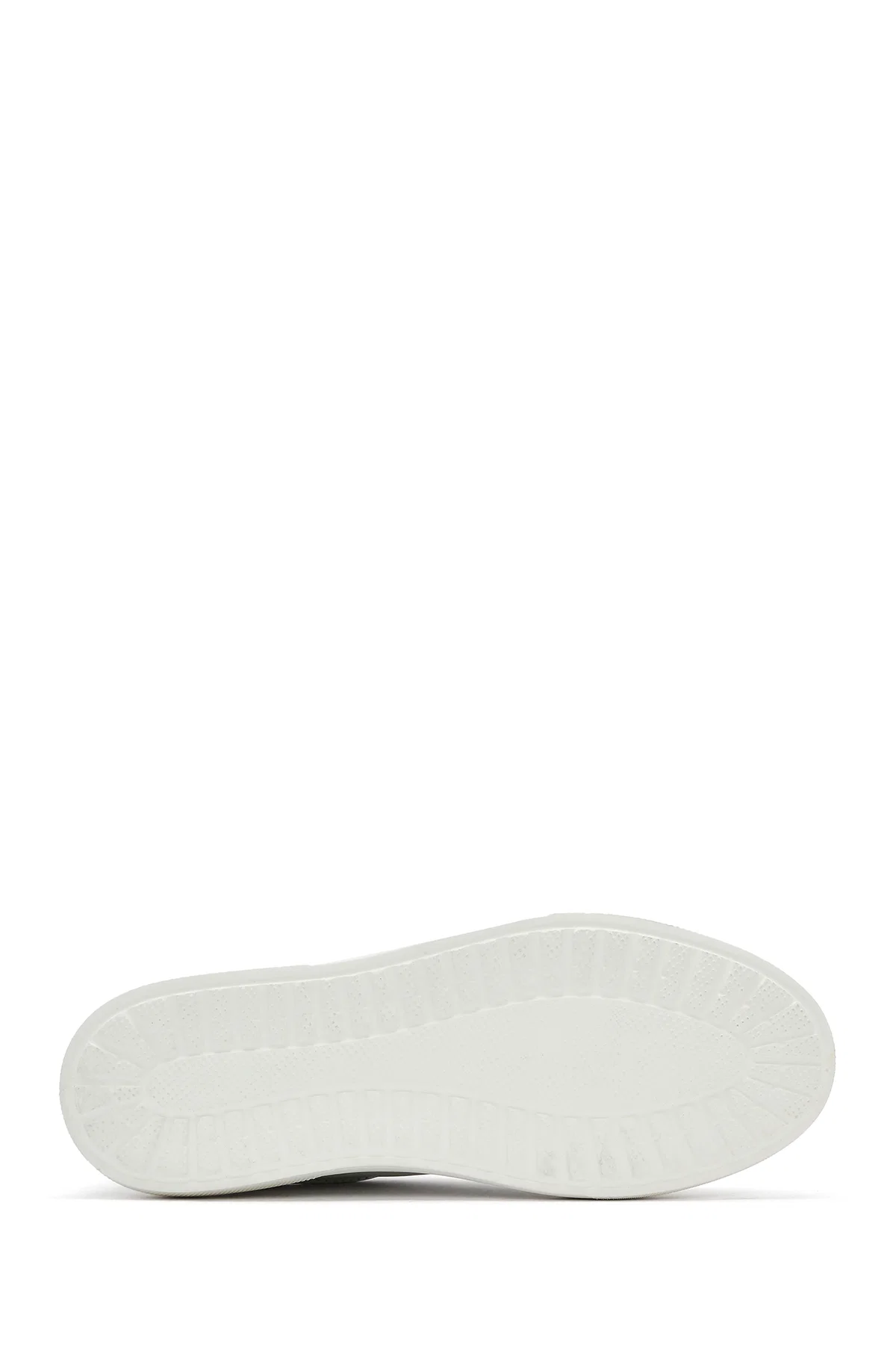 Erkek Beyaz Bağcıklı Deri Sneaker - Image 4