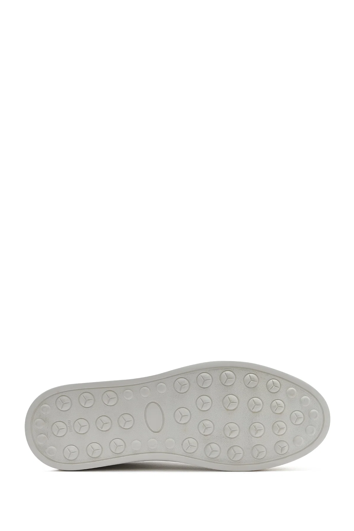 Erkek Beyaz Bağcıklı Deri Sneaker - Image 4