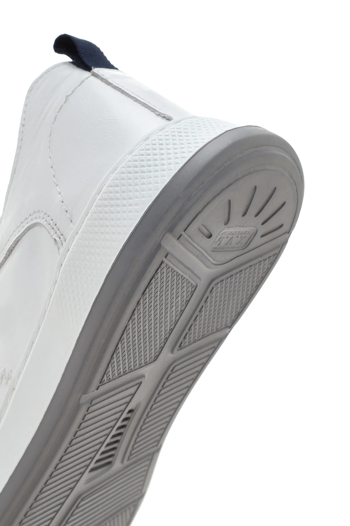 Erkek Beyaz Bağcıklı Deri Sneaker - Image 8