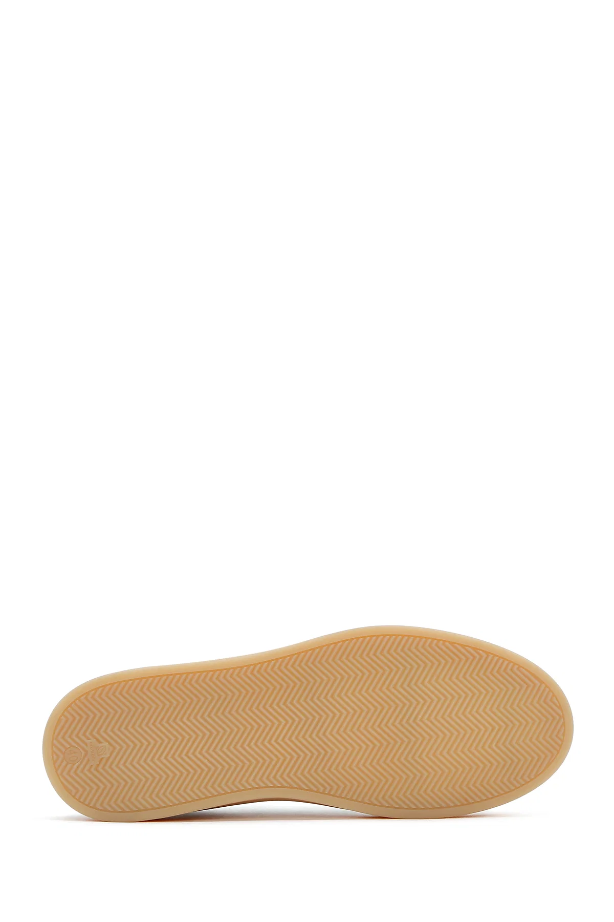 Erkek Beyaz Bağcıklı Deri Sneaker - Image 4