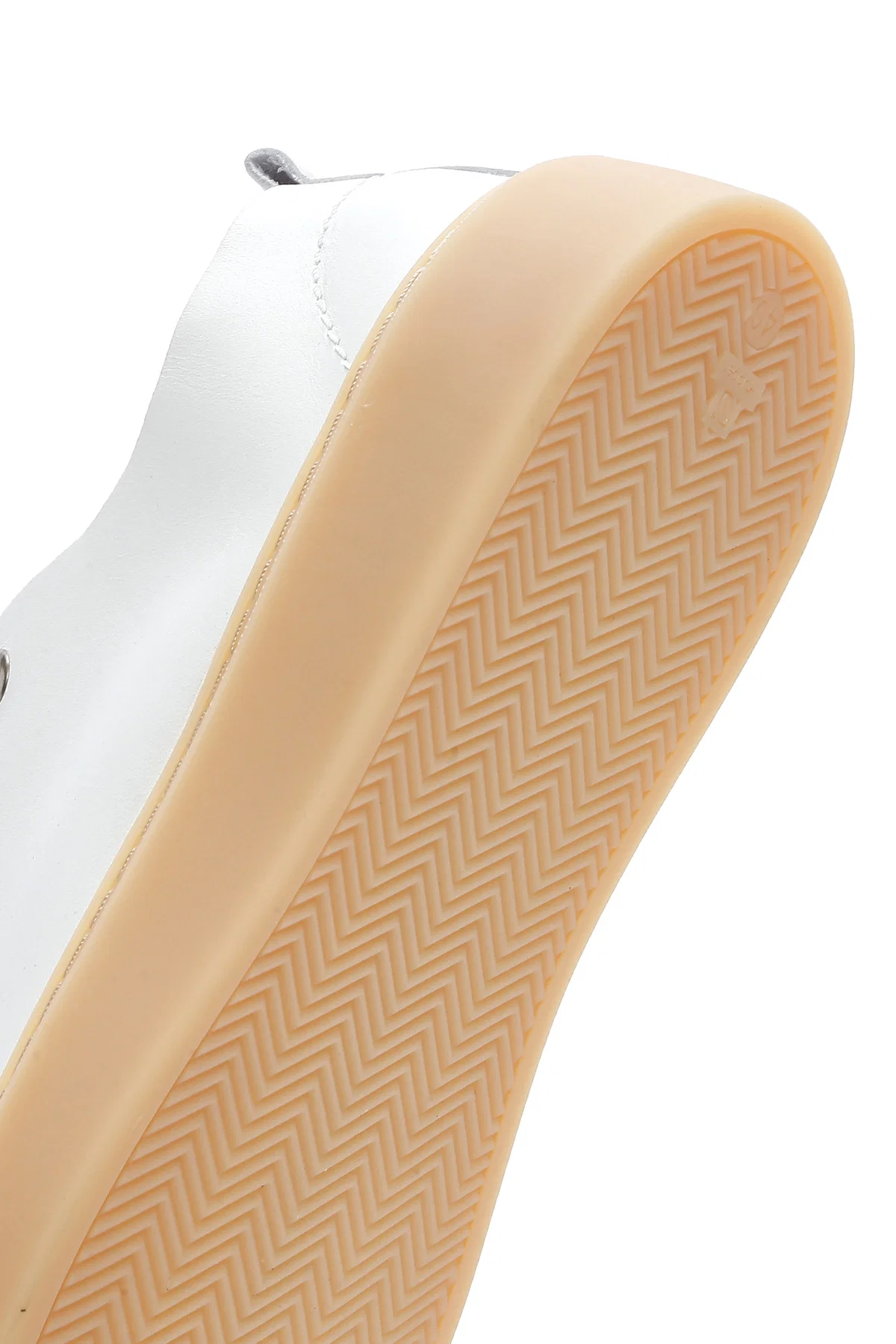 Erkek Beyaz Bağcıklı Deri Sneaker - Image 9