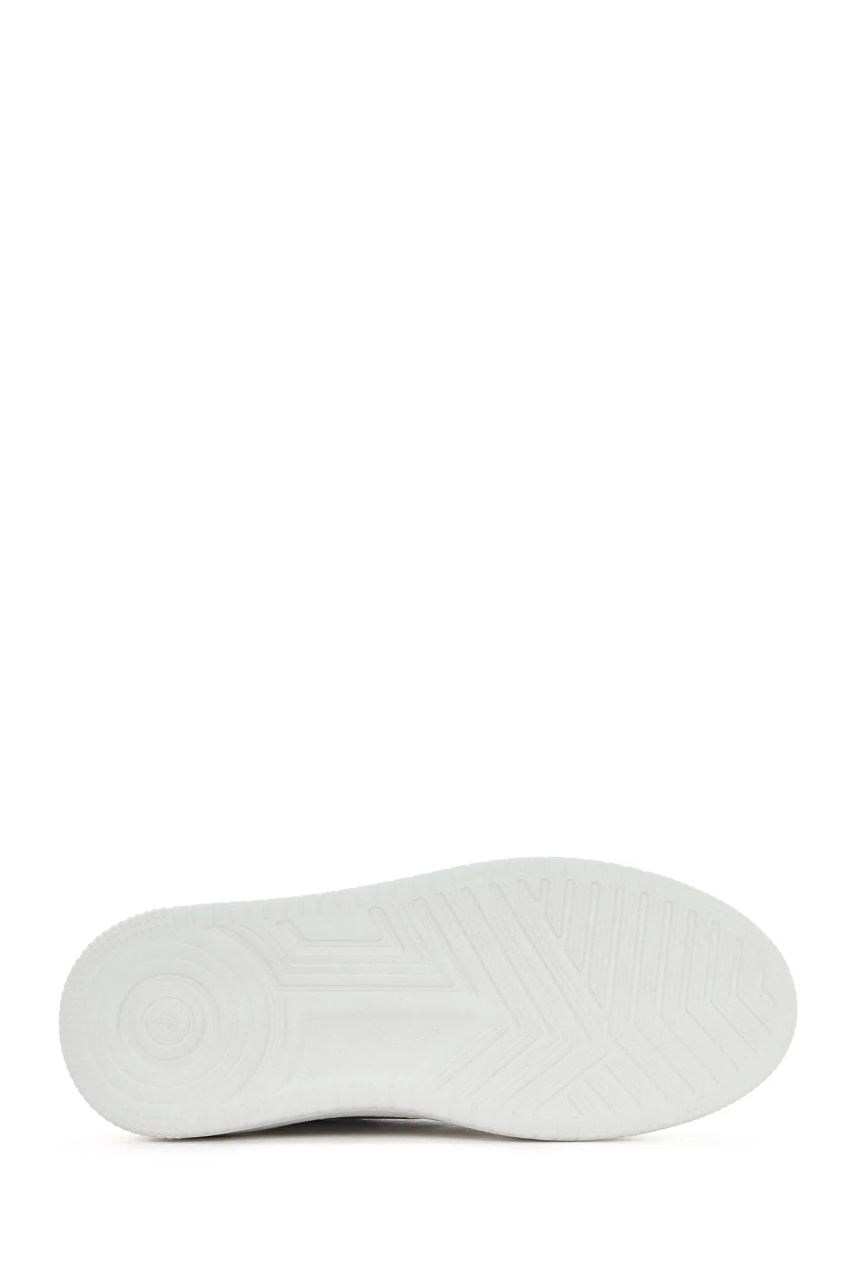 Erkek Beyaz Bağcıklı Deri Sneaker - Image 4
