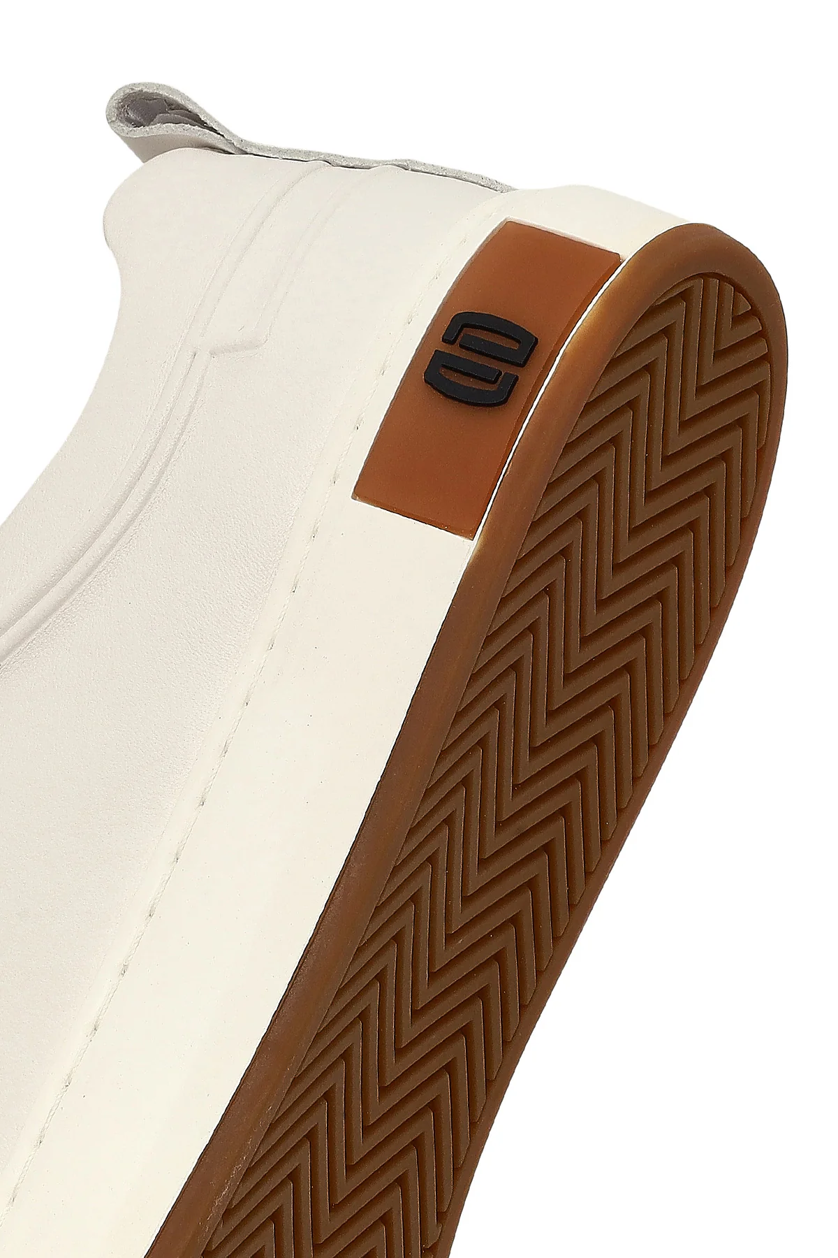 Erkek Beyaz Bağcıklı Deri Sneaker - Image 8