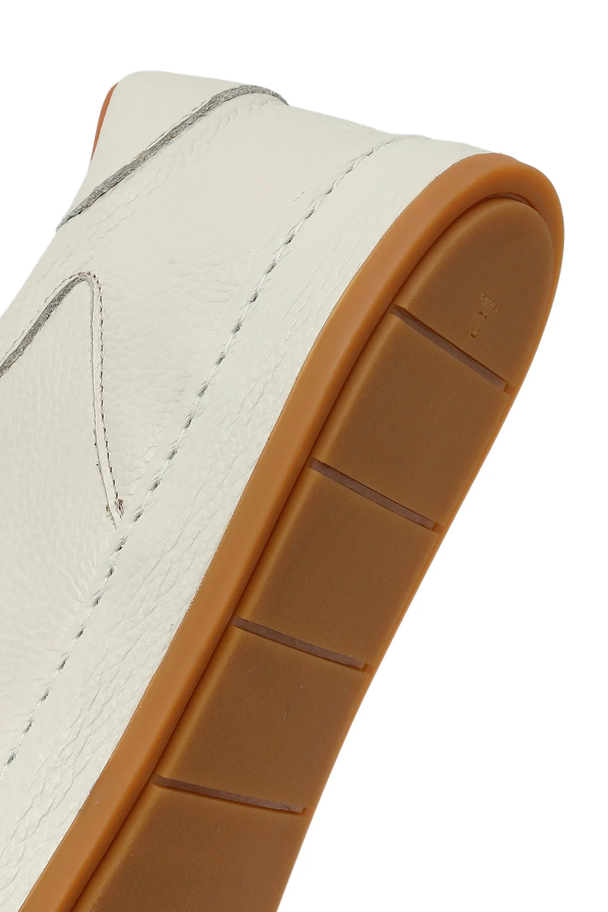 Erkek Beyaz Bağcıklı Deri Sneaker - Image 9