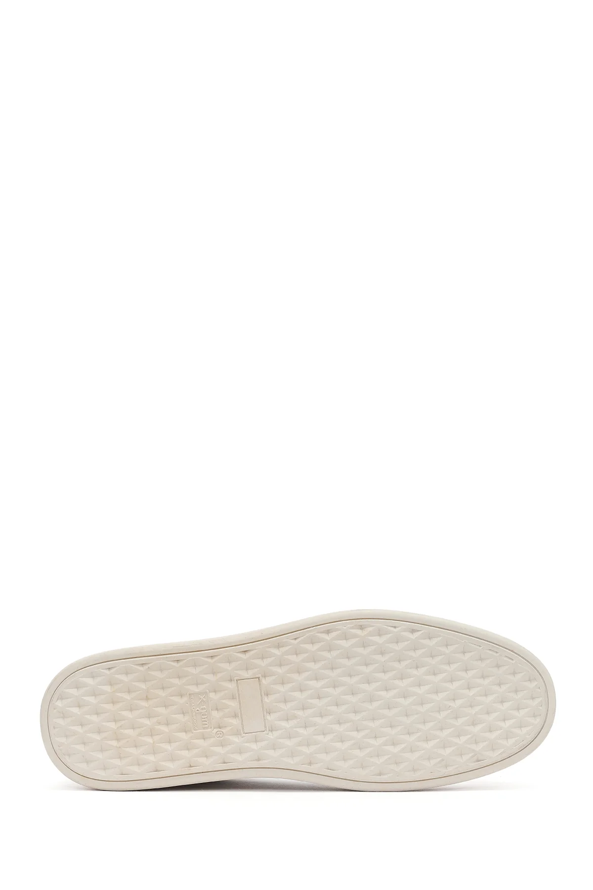 Erkek Beyaz Bağcıklı Deri Sneaker - Image 5