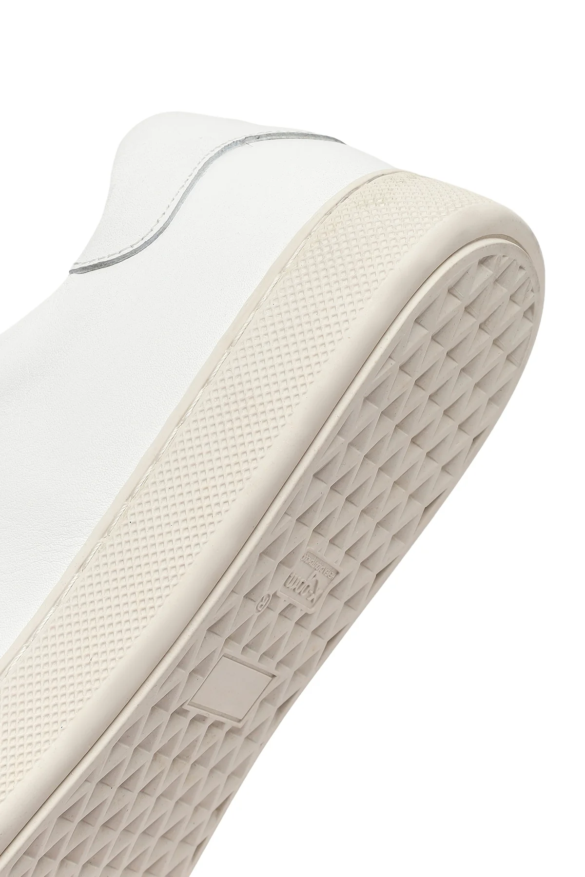 Erkek Beyaz Bağcıklı Deri Sneaker - Image 8