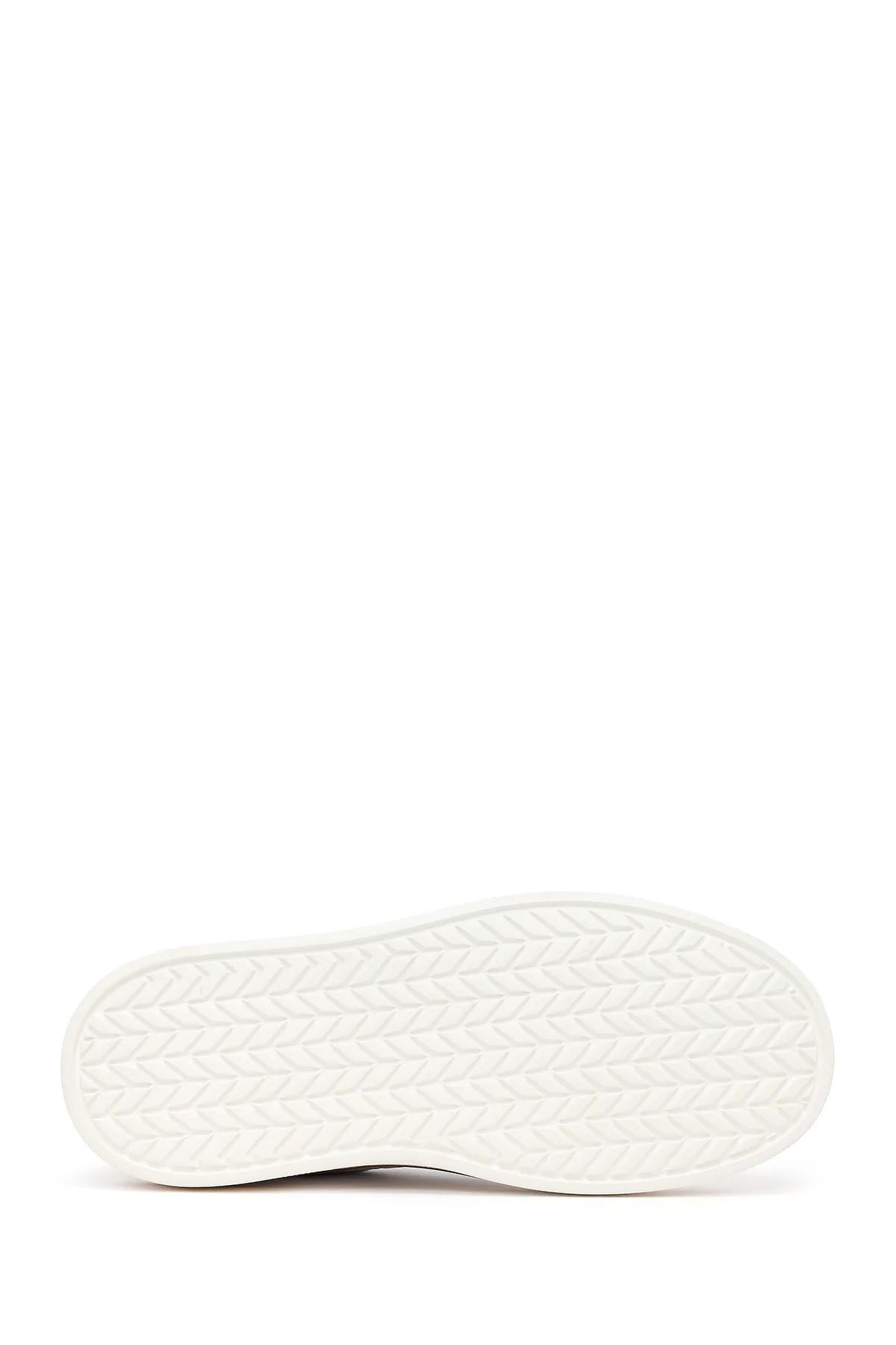 Erkek Beyaz Bağcıklı Deri Sneaker - Image 5